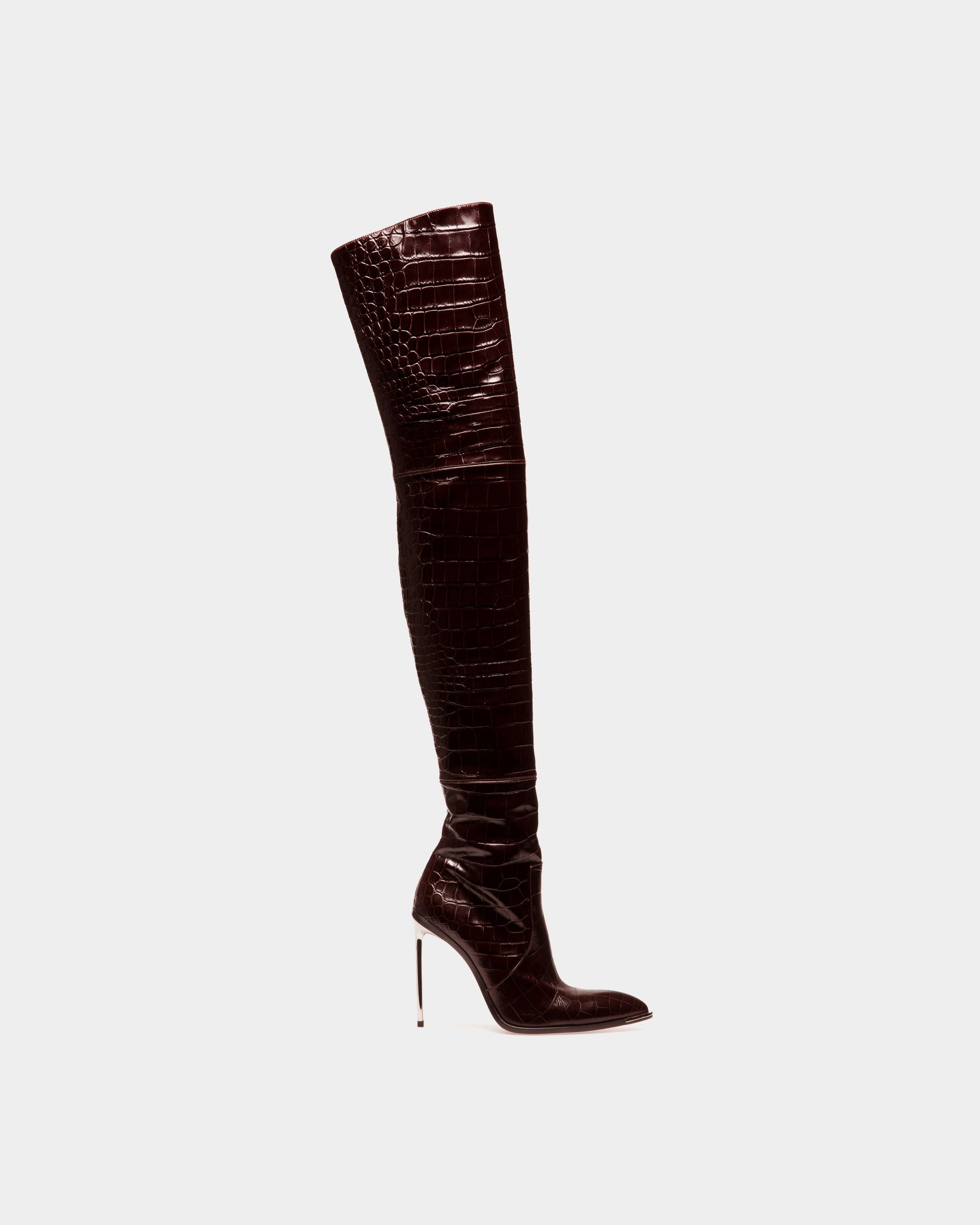 Hedy ロングブーツ バーガンディ レザー - 女性 - Bally - 01