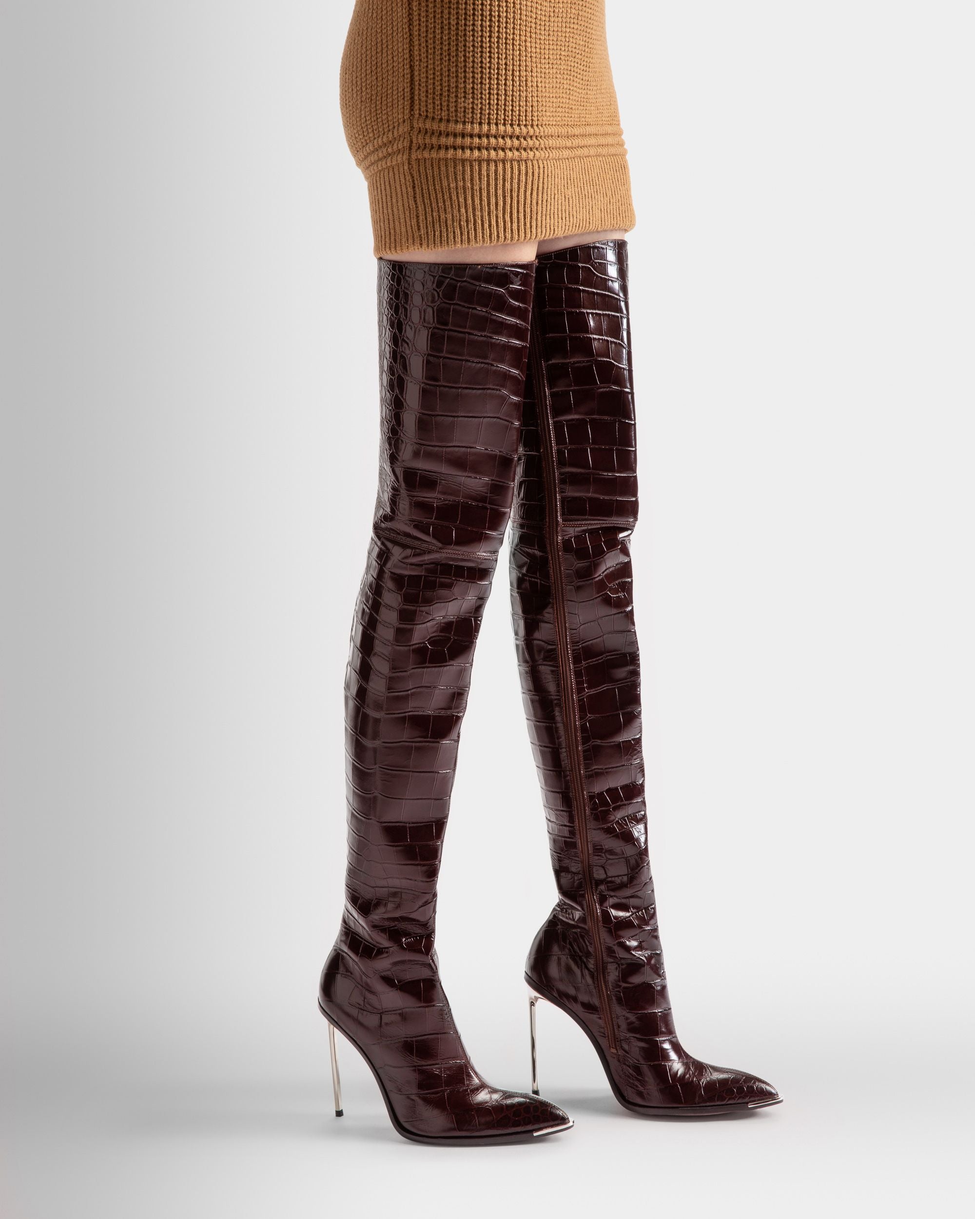 Hedy ロングブーツ バーガンディ レザー - 女性 - Bally - 02