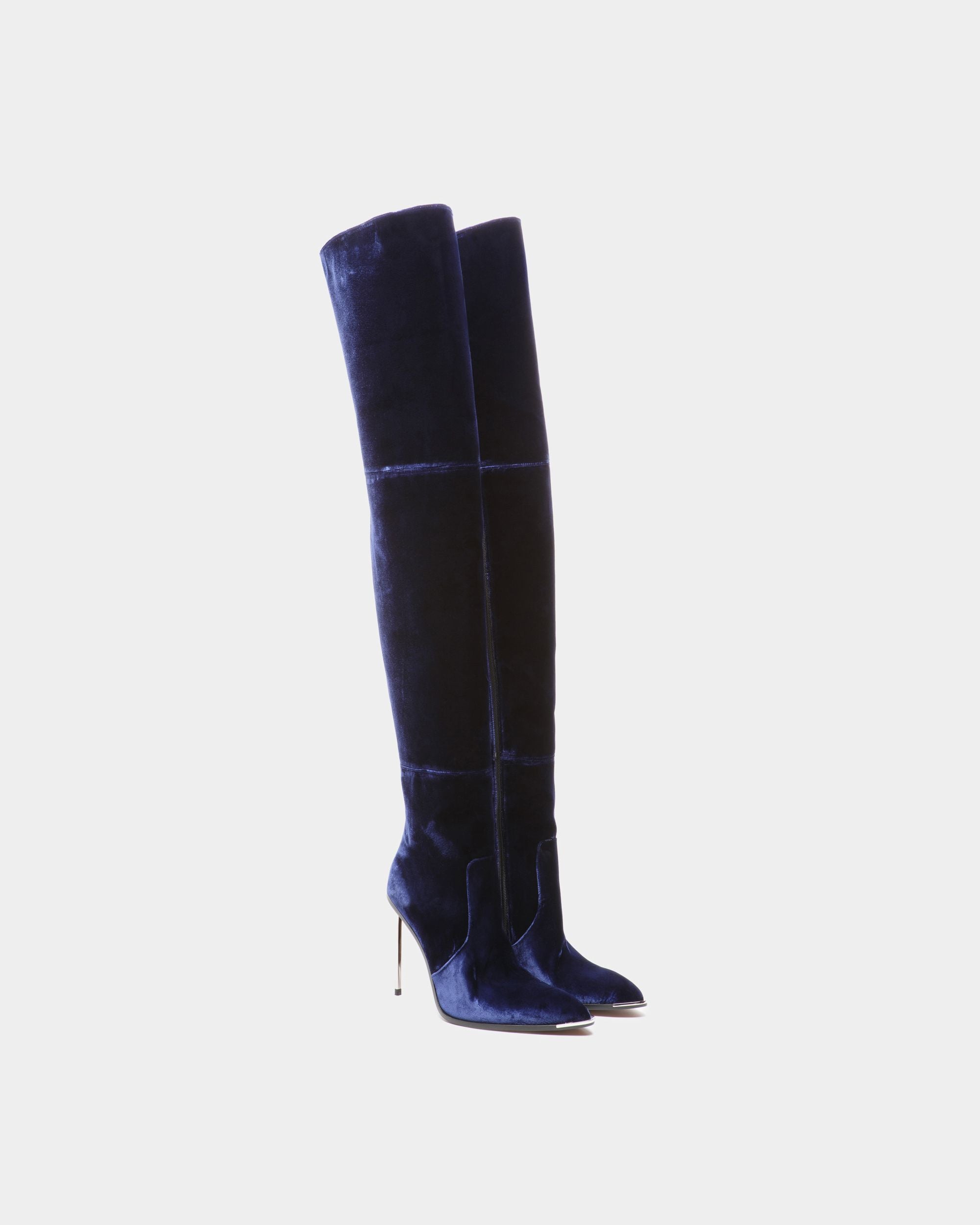 Hedy ブーツ マリンブルー ベルベット - 女性 - Bally - 03