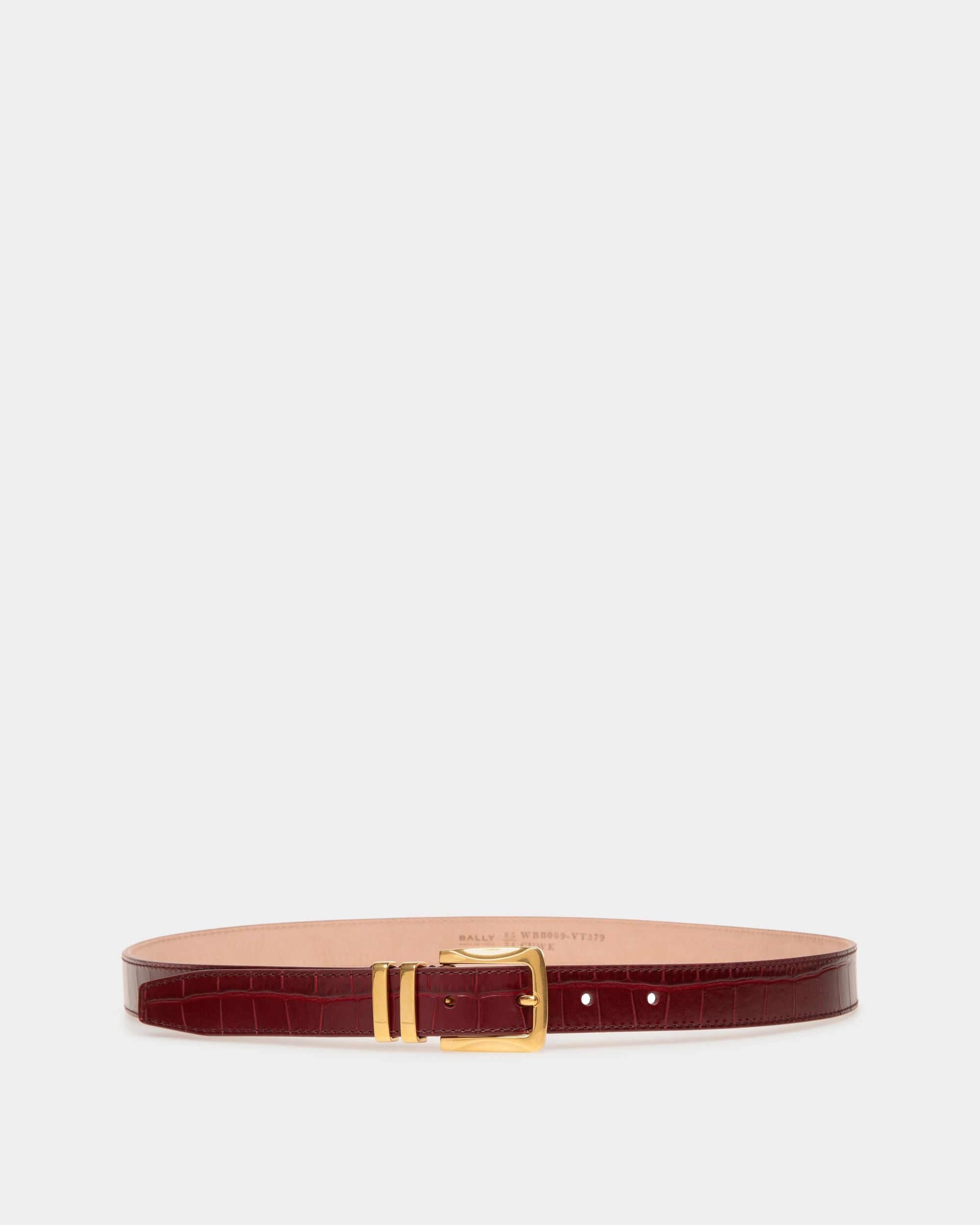 Baroque 長さ固定ベルト バーガンディ レザー - 女性 - Bally - 01
