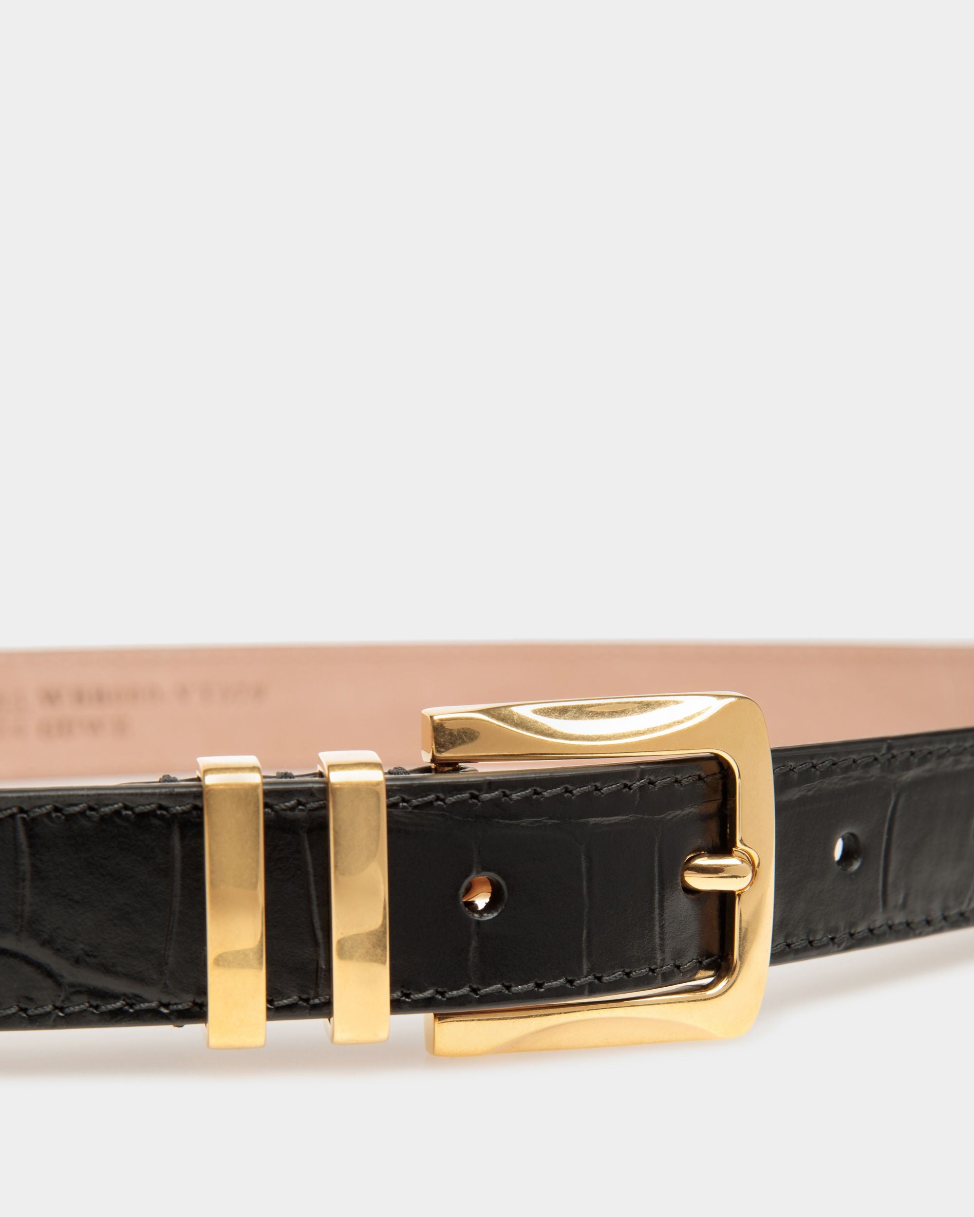 Baroque 長さ固定ベルト ブラック レザー - 女性 - Bally - 03