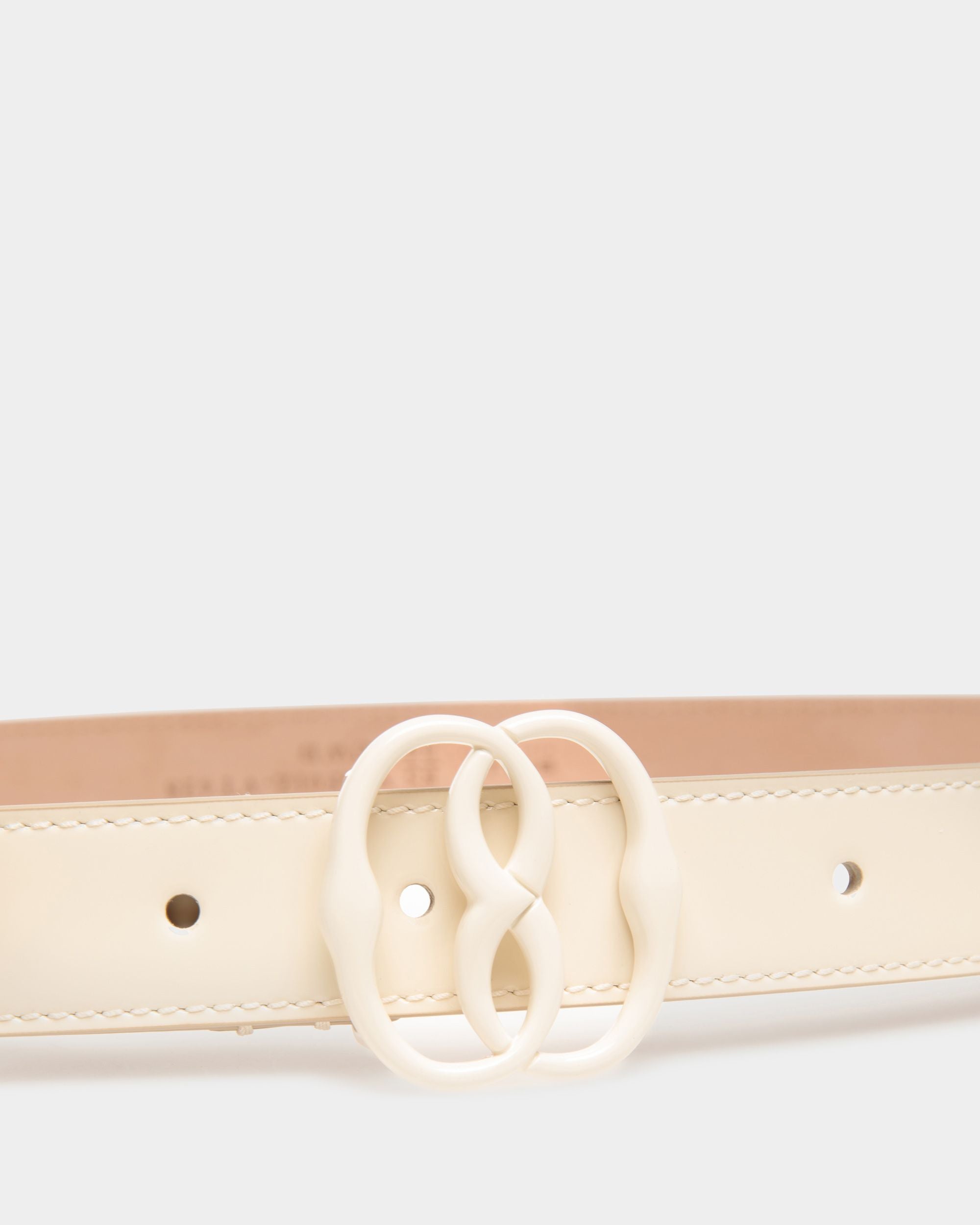 Emblem 長さ固定ベルト ボーンホワイト レザー - 女性 - Bally - 03