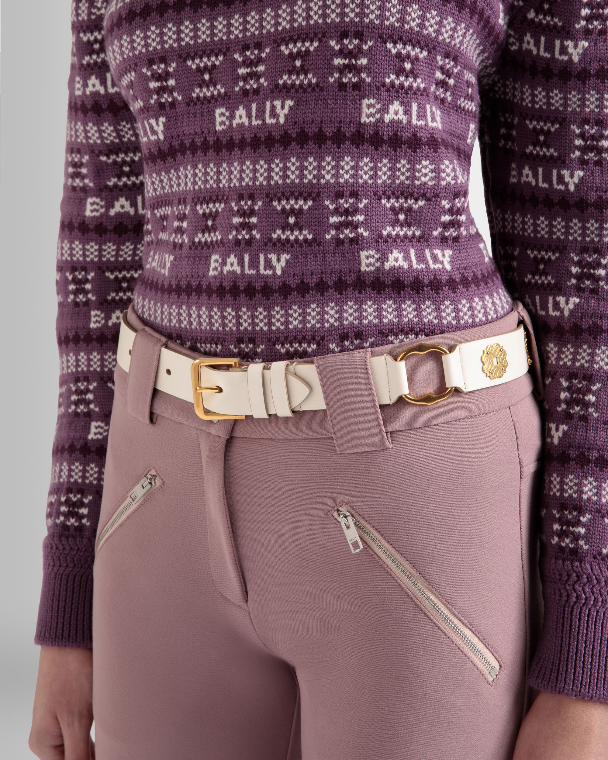 Arkle 105cm ベルト ホワイト レザー - 女性 - Bally - 03