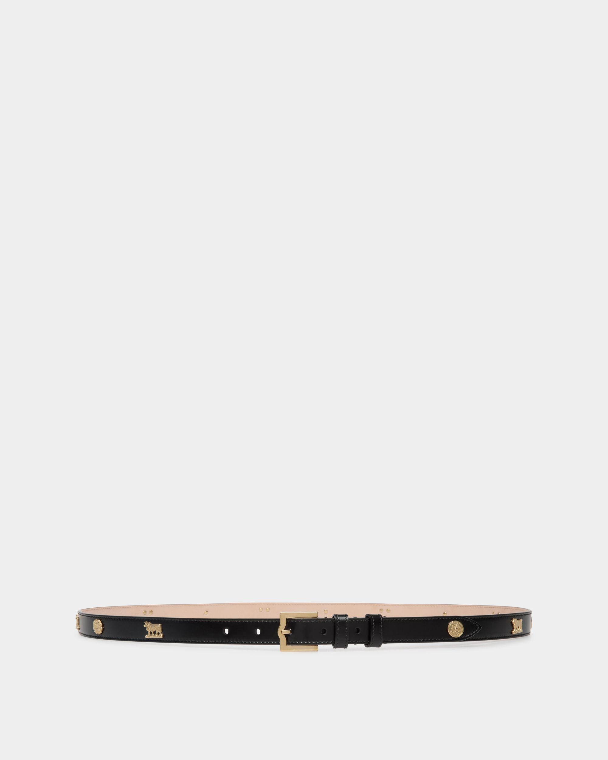 Emblem 105cm ベルト ブラック ブラッシュドレザー - 女性 - Bally - 01