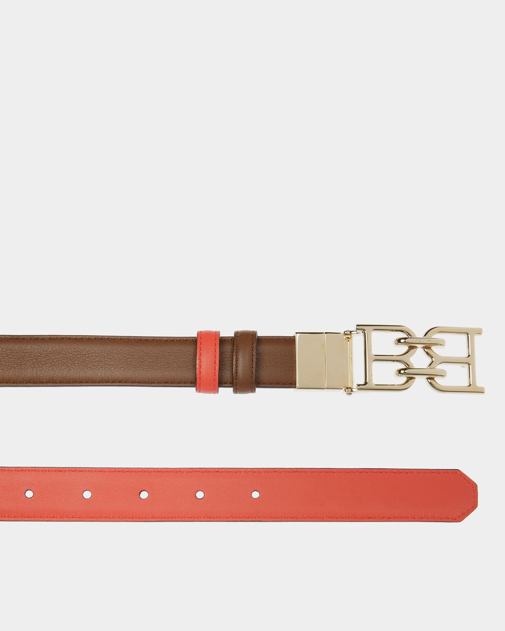 B-Chain ブラウン＆オレンジ リバーシブル レザー ベルト - 女性 - Bally - 02