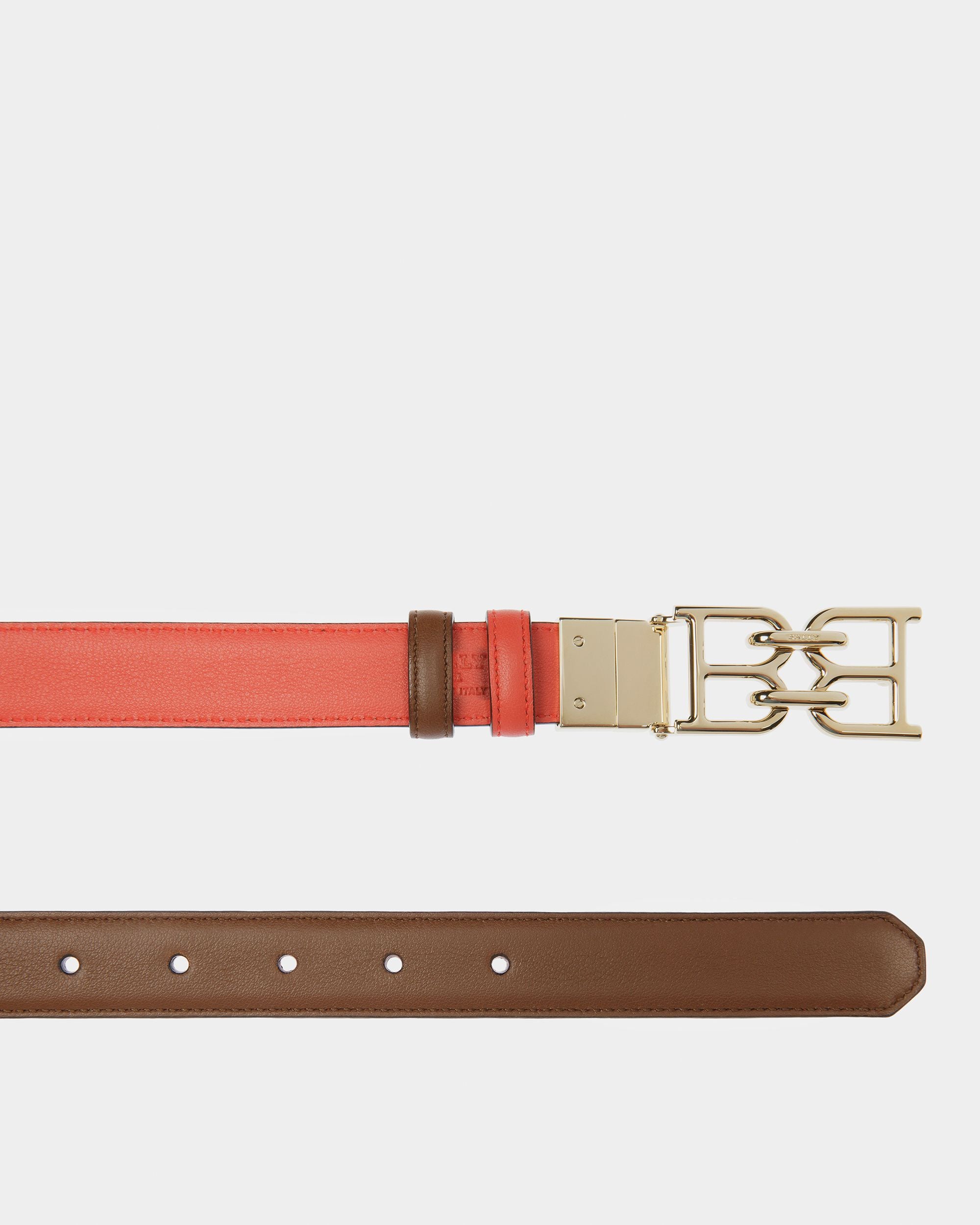 B-Chain ブラウン＆オレンジ リバーシブル レザー ベルト - 女性 - Bally - 05