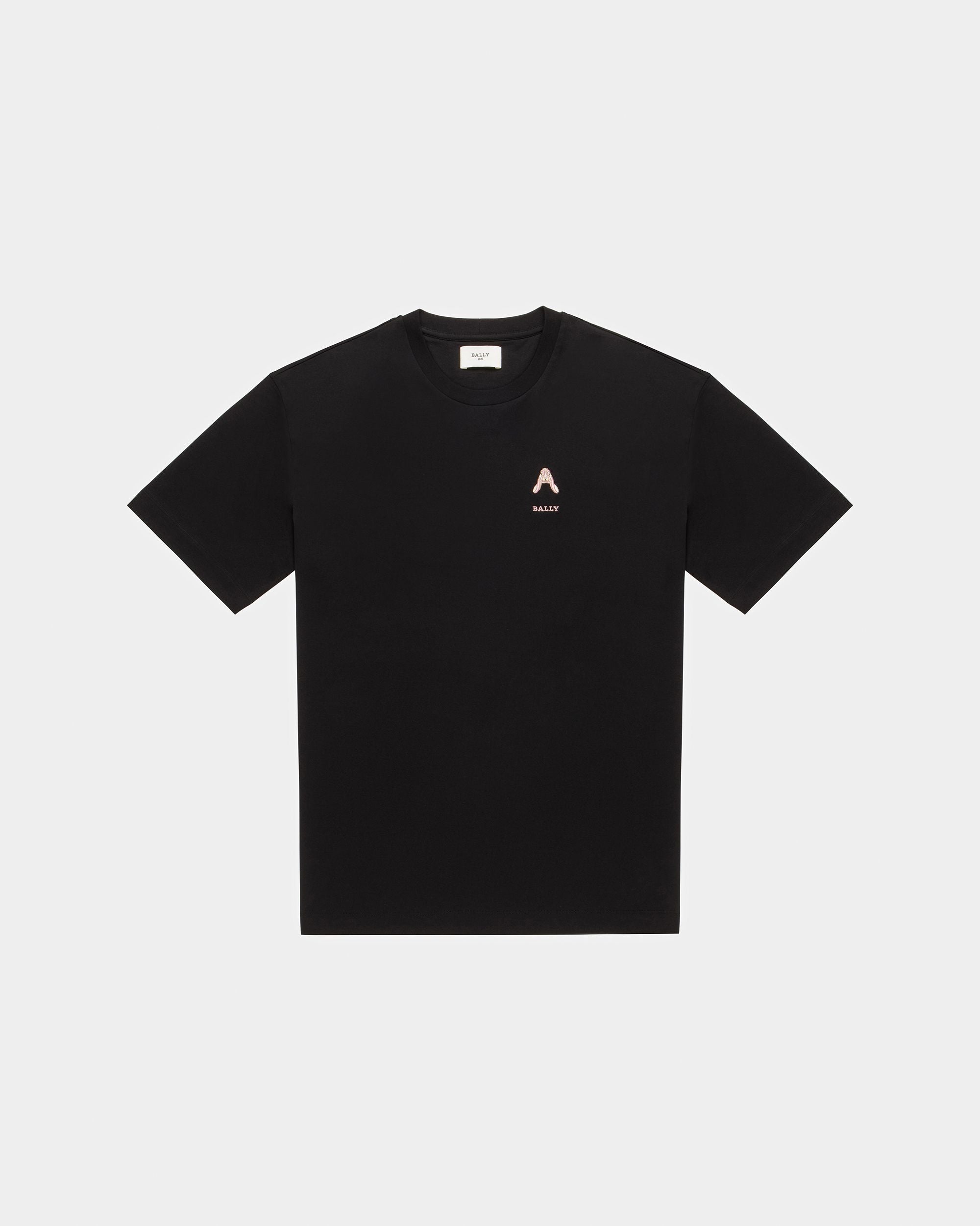 確認中 ブラック コットン ラビットモチーフ Tシャツ - 女性 - Bally - 05