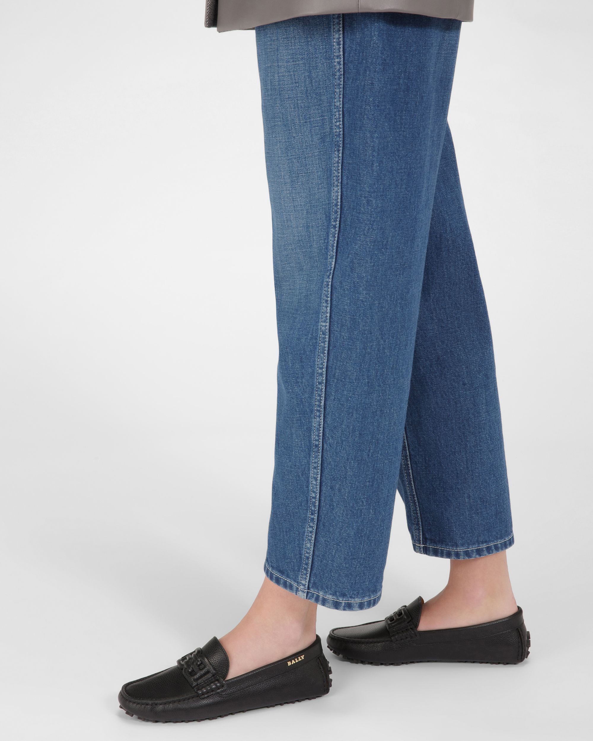 Leyla ブラック レザー ドライビングシューズ - 女性 - Bally - 07
