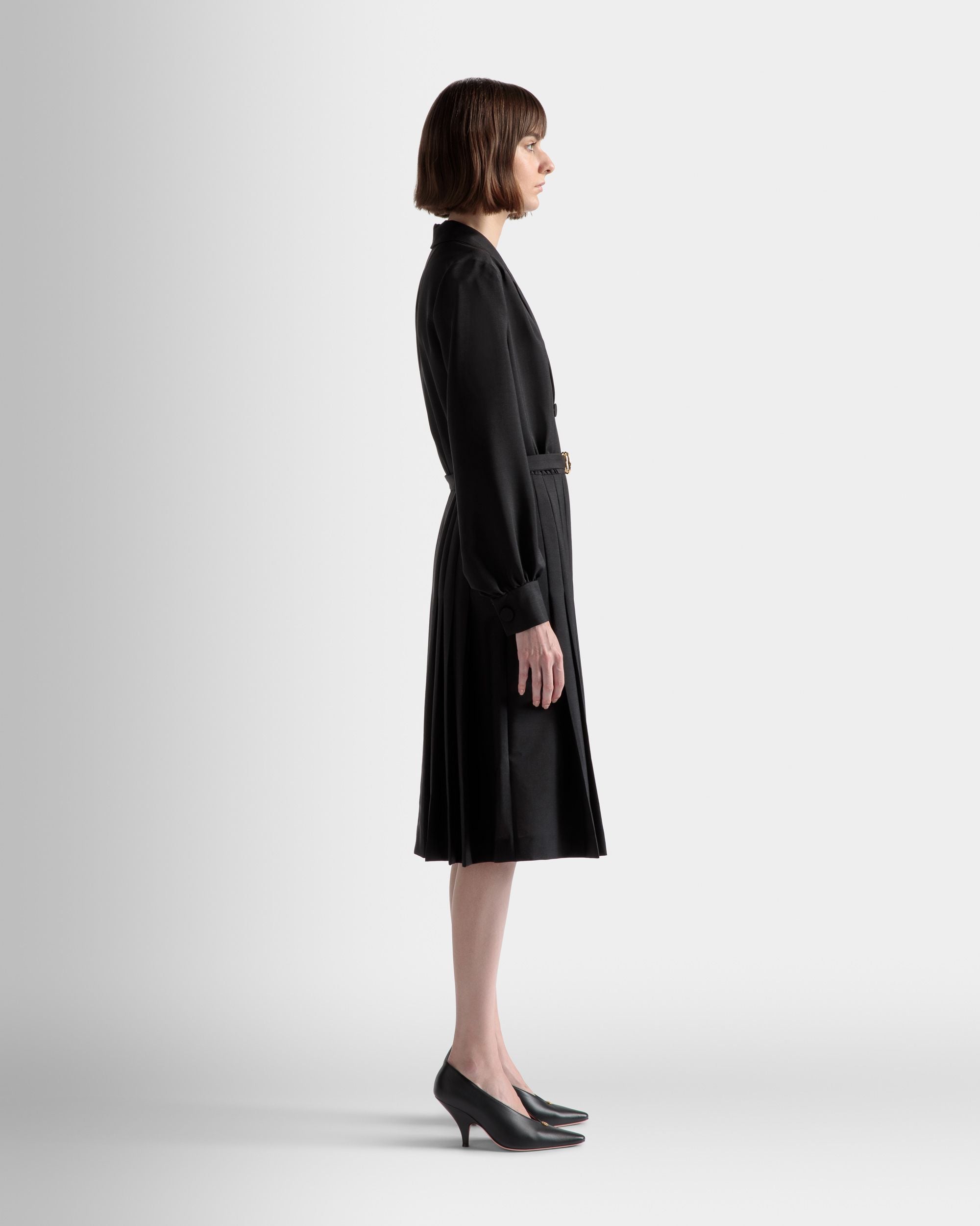 Emblem ベルト ドレス ブラック モヘアウールブレンド - 女性 - Bally - 05