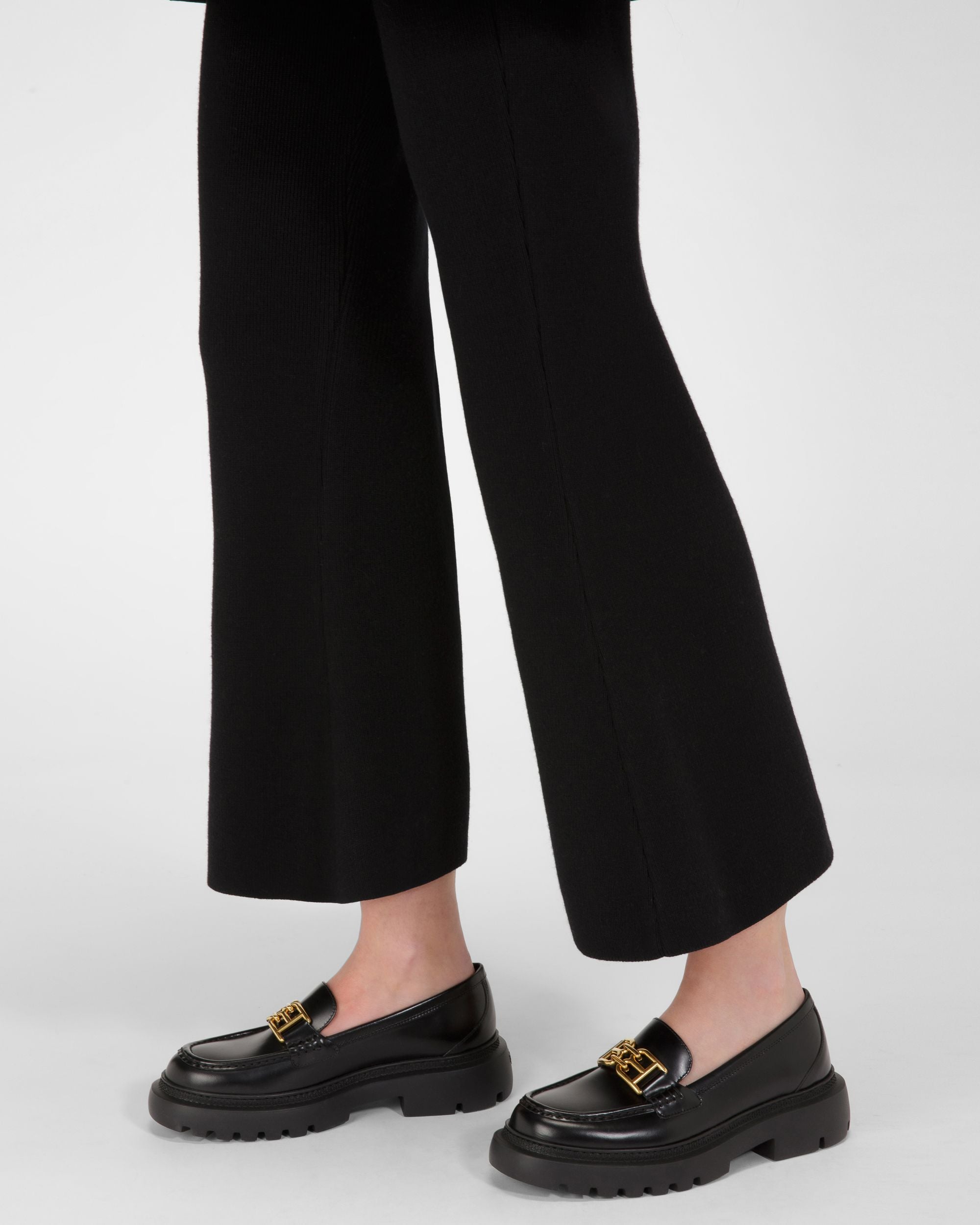 Gioia Flat ブラック レザー モカシン - 女性 - Bally - 02