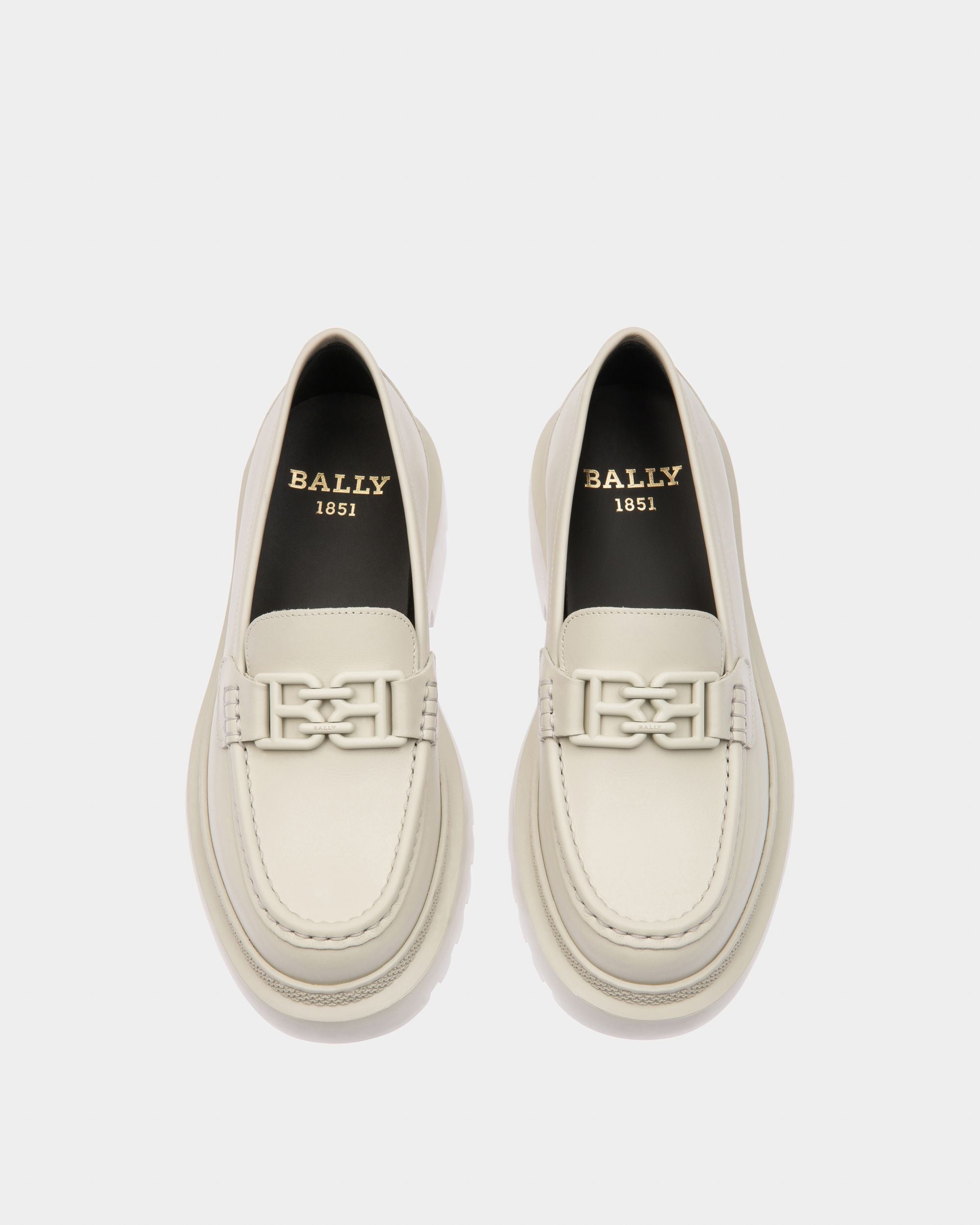 Gioia Flat ダスティホワイト レザー モカシン - 女性 - Bally - 02
