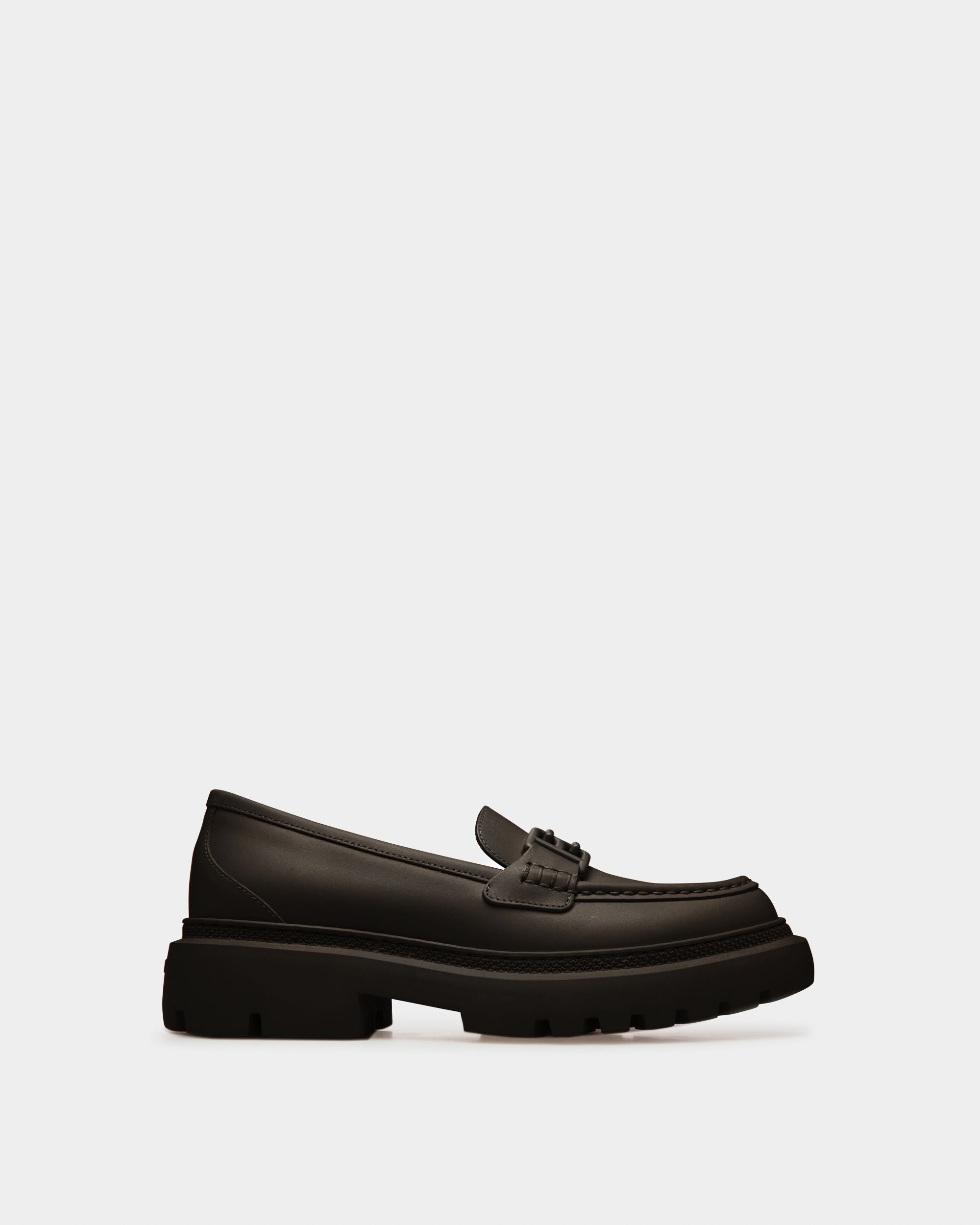 Gioia Flat ブラック レザー モカシン - 女性 - Bally - 01