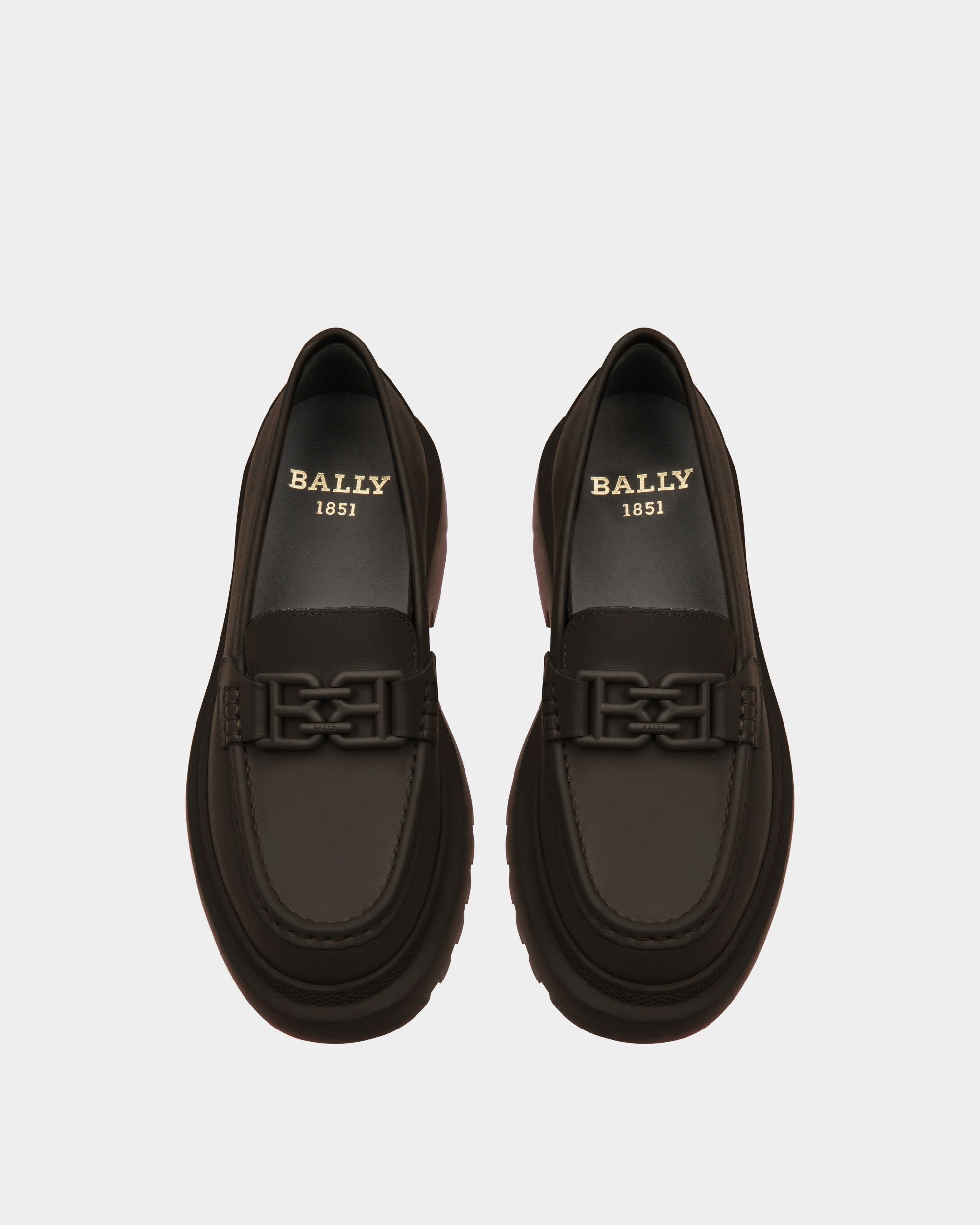 Gioia Flat ブラック レザー モカシン - 女性 - Bally - 02
