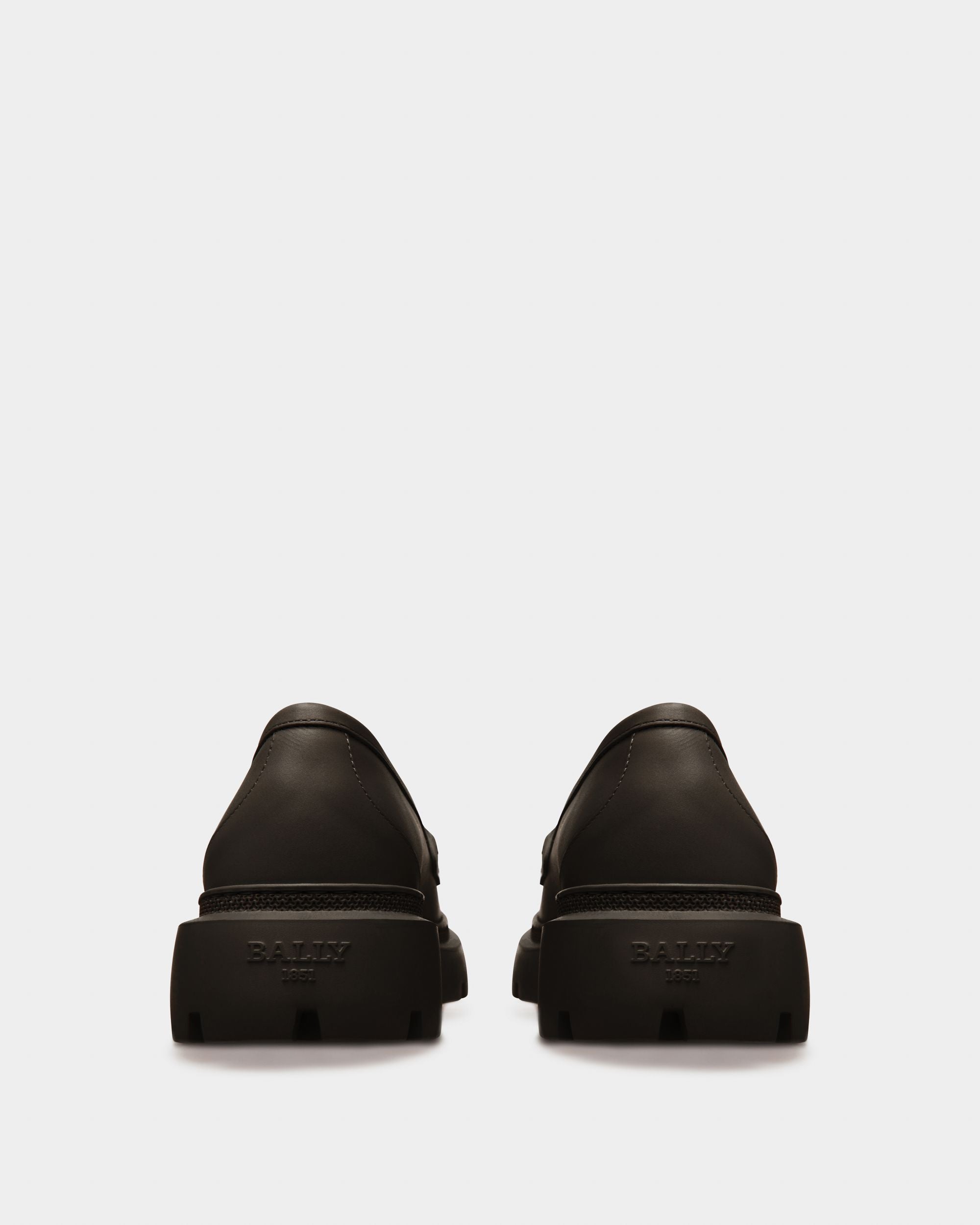 Gioia Flat ブラック レザー モカシン - 女性 - Bally - 03