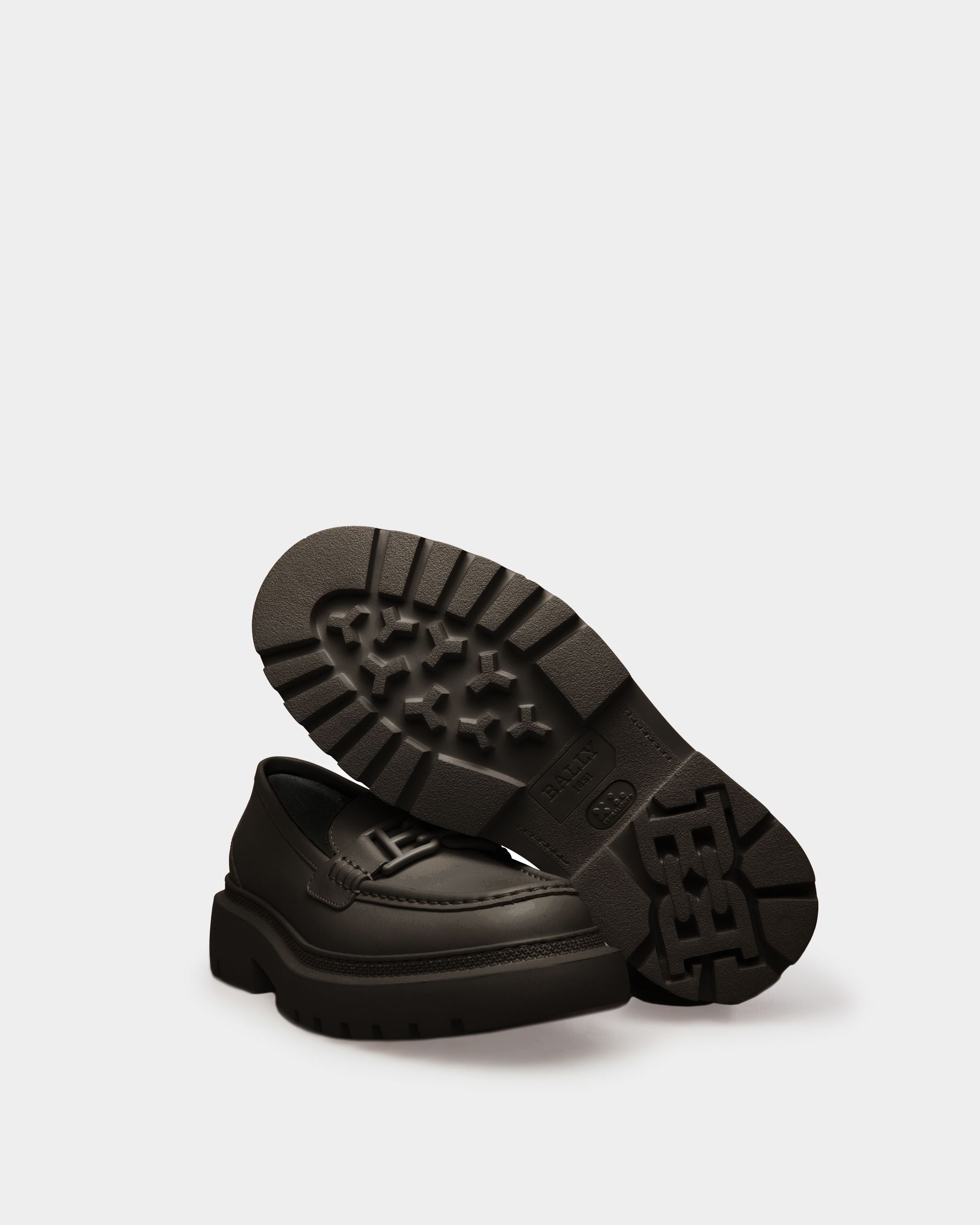 Gioia Flat ブラック レザー モカシン - 女性 - Bally - 04