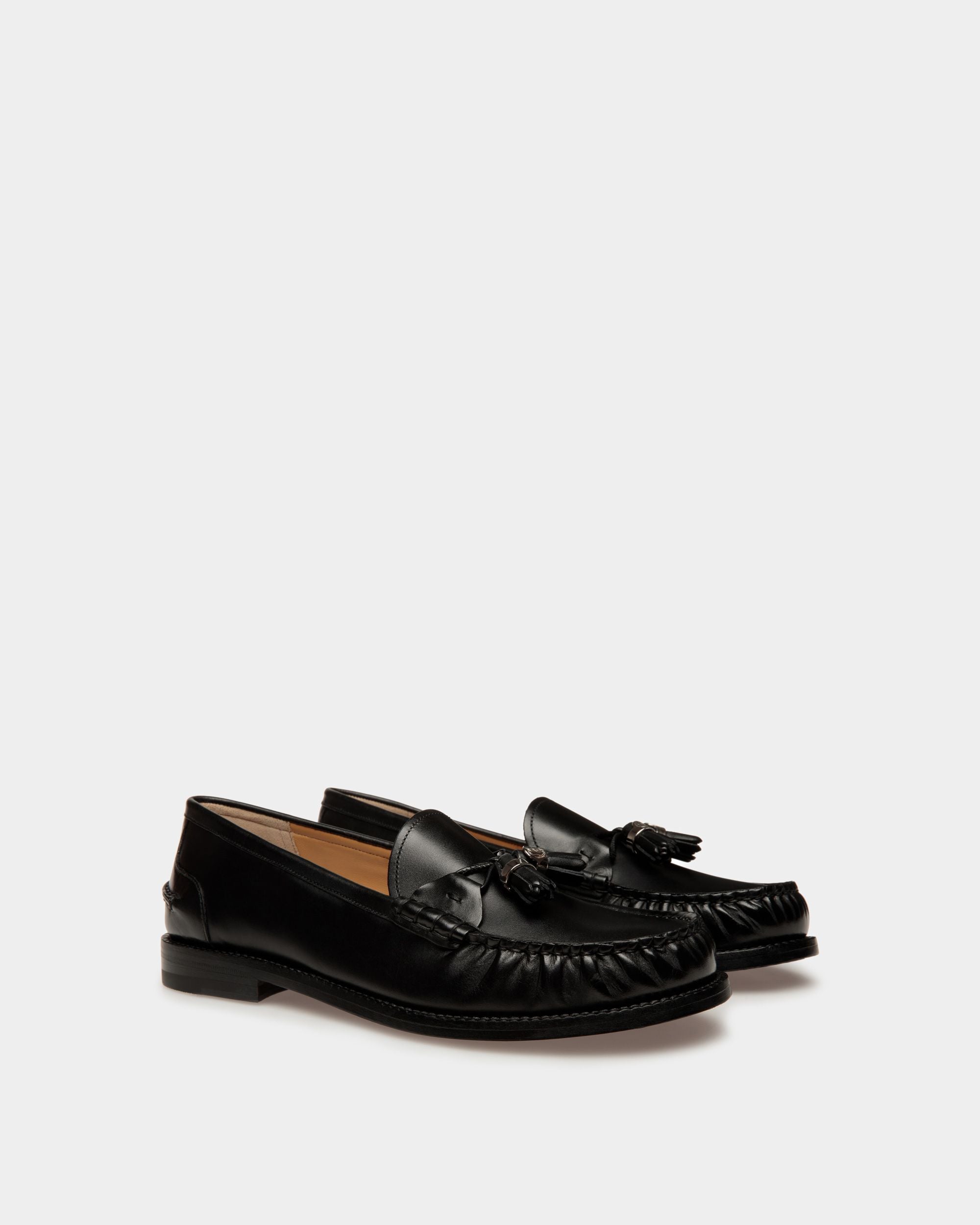 Rome モカシン ブラック レザー - 女性 - Bally - 02