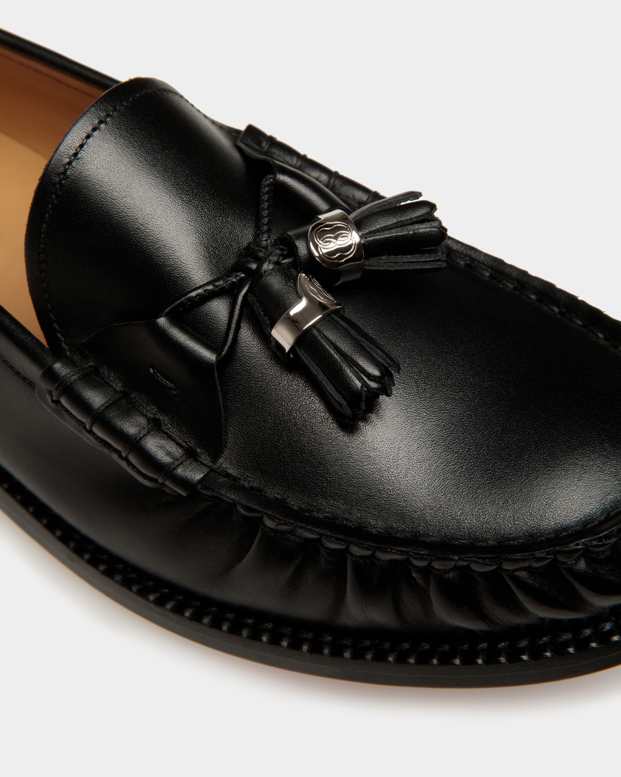 Rome モカシン ブラック レザー - 女性 - Bally - 04