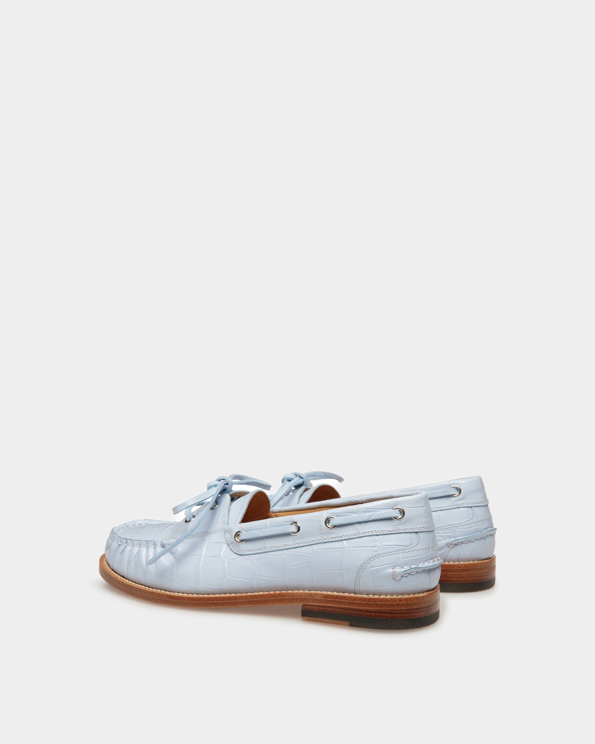 Rome モカシン ライトブルー レザー - 女性 - Bally - 03
