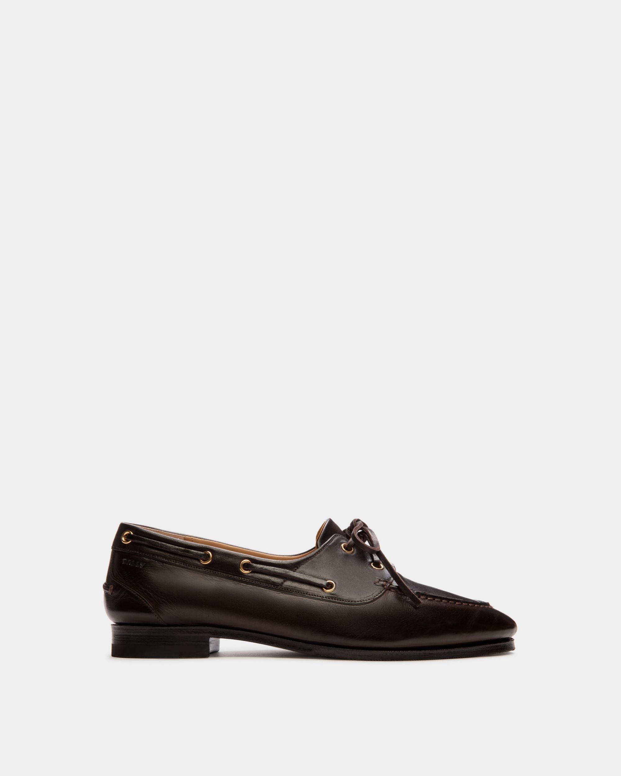 Plume モカシン ダークブラウン レザー - 女性 - Bally - 01