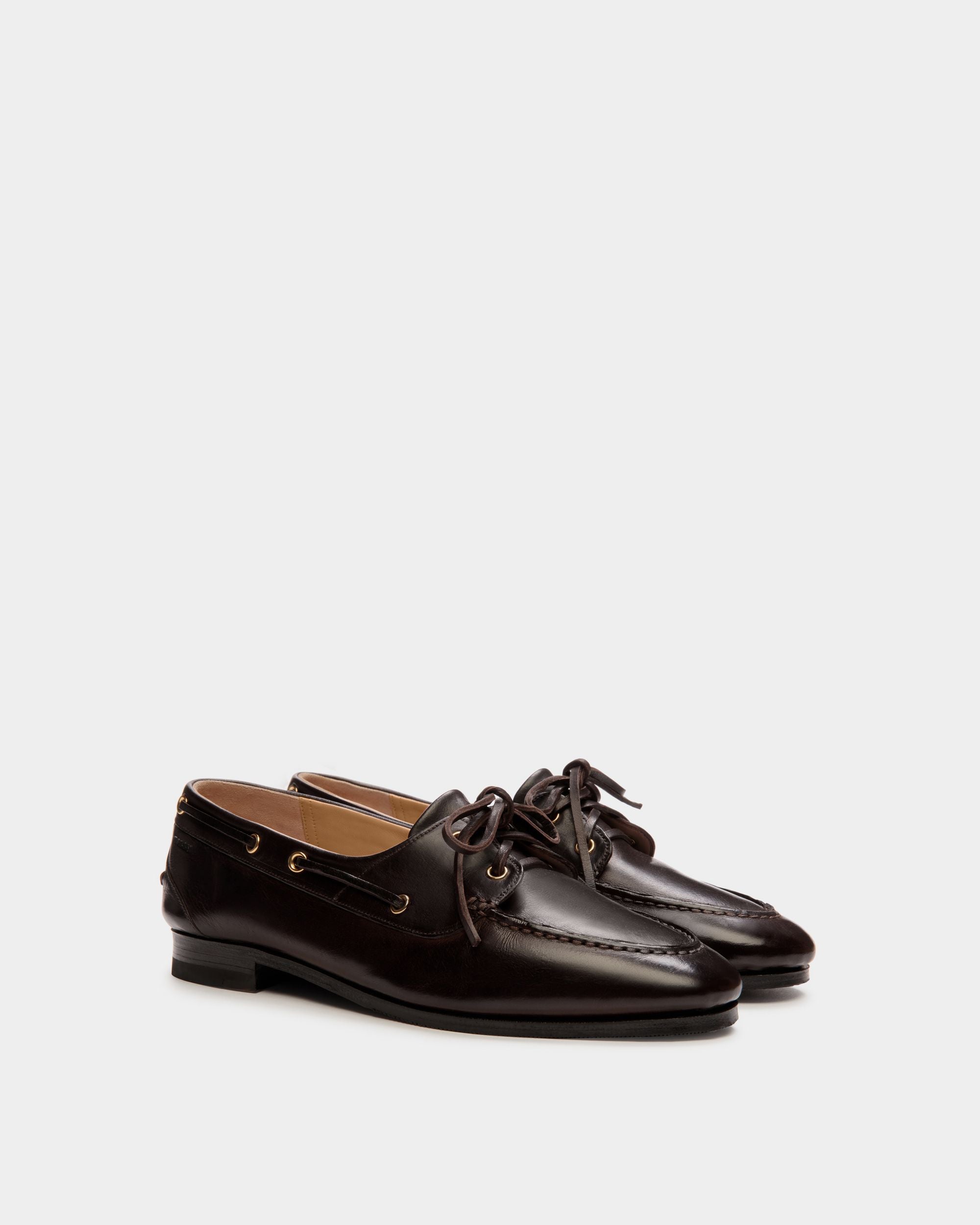 Plume モカシン ダークブラウン レザー - 女性 - Bally - 03