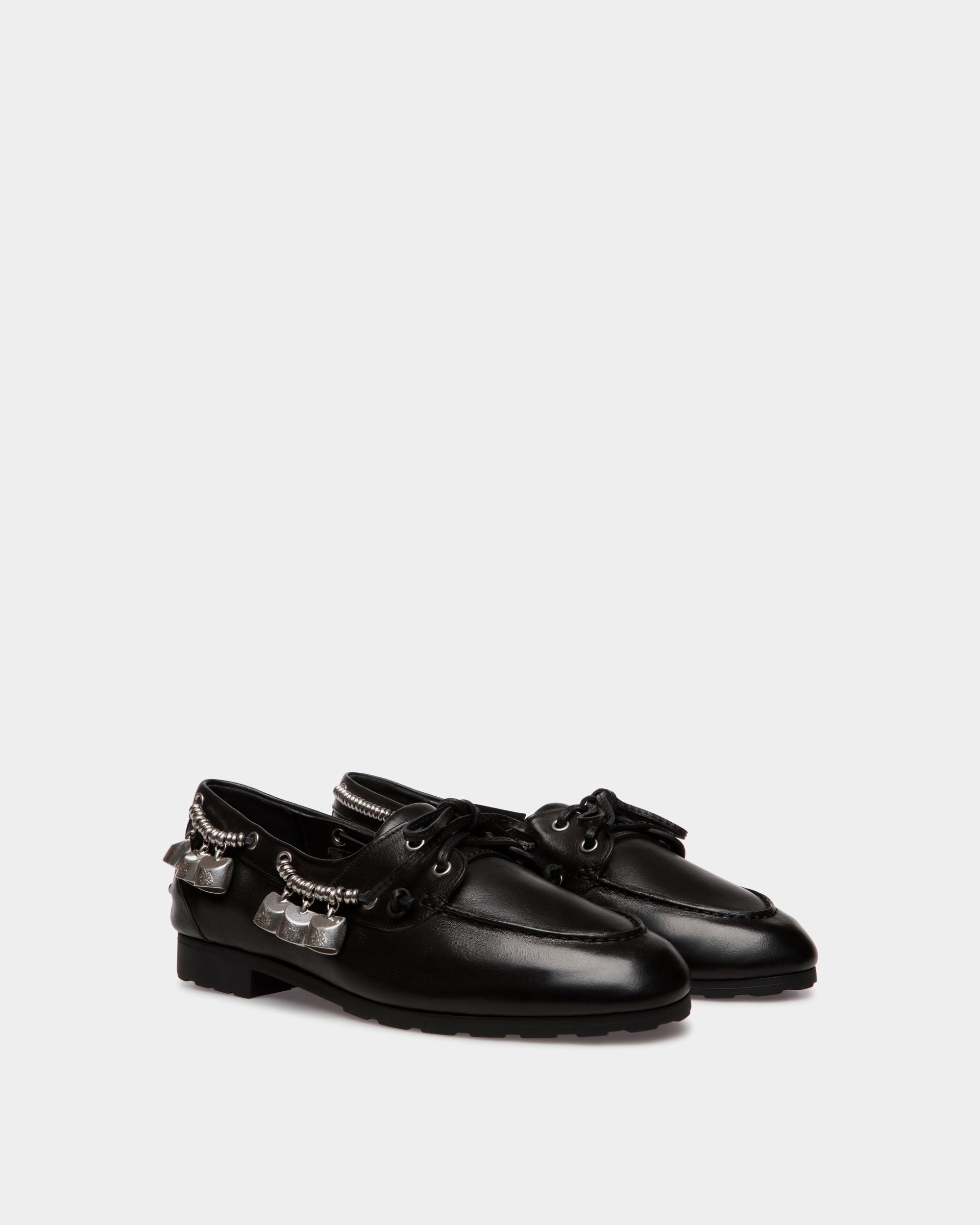 Plume モカシン ブラック レザー - 女性 - Bally - 03