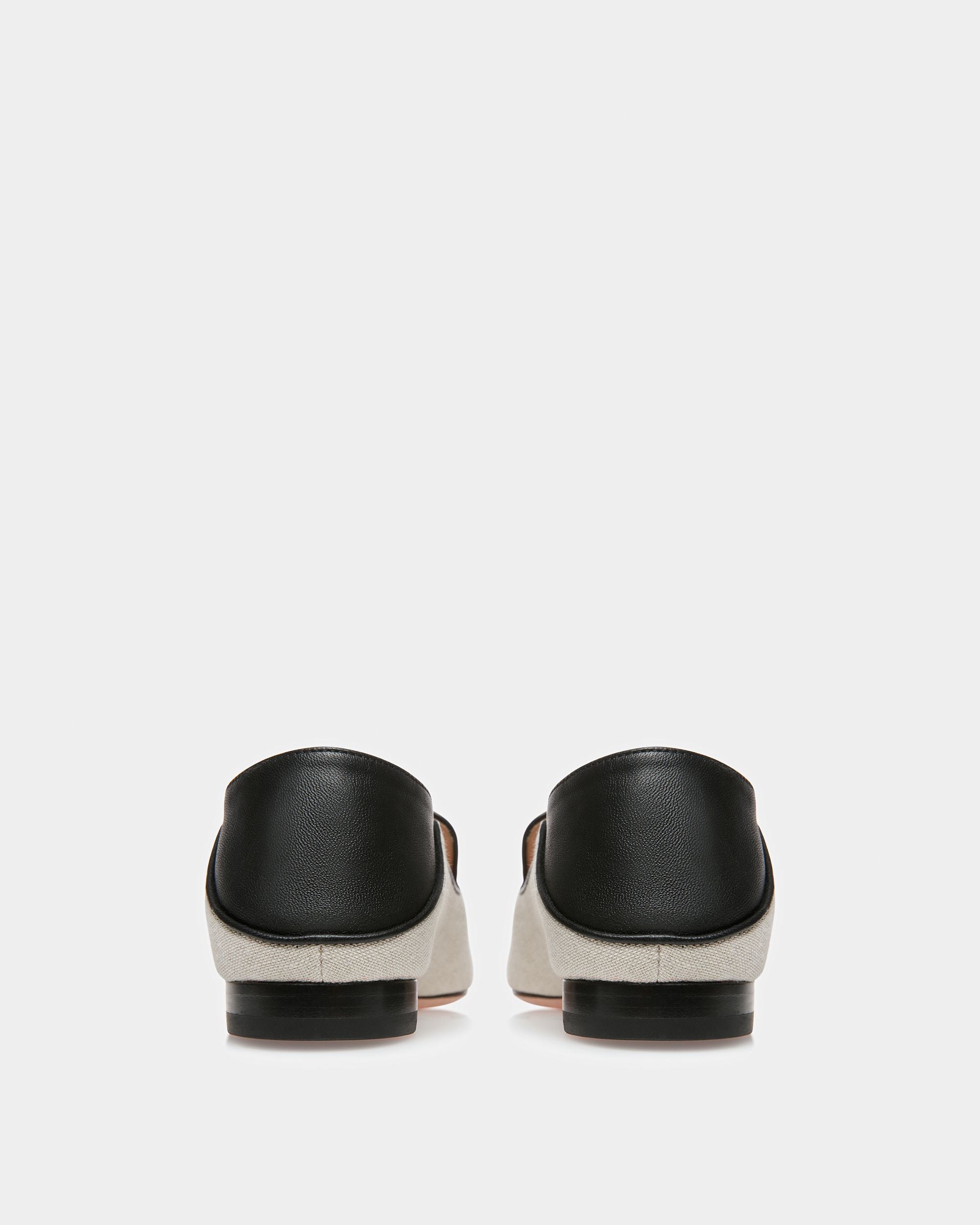 Ellah ナチュラル＆ブラック キャンバス＆レザー フラットシューズ - 女性 - Bally - 04