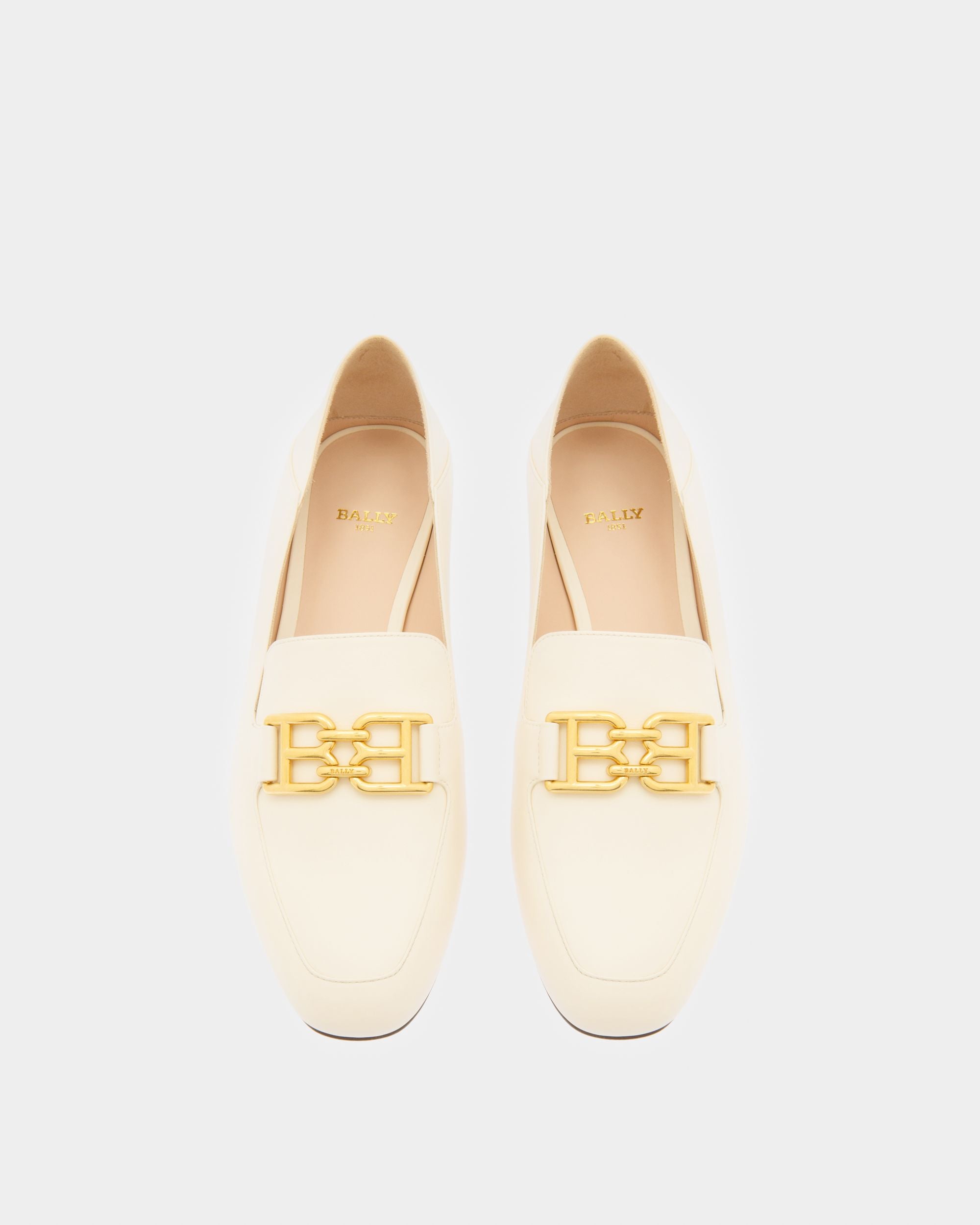 Ellah Flat ボーンホワイト レザー ローファー - 女性 - Bally - 02
