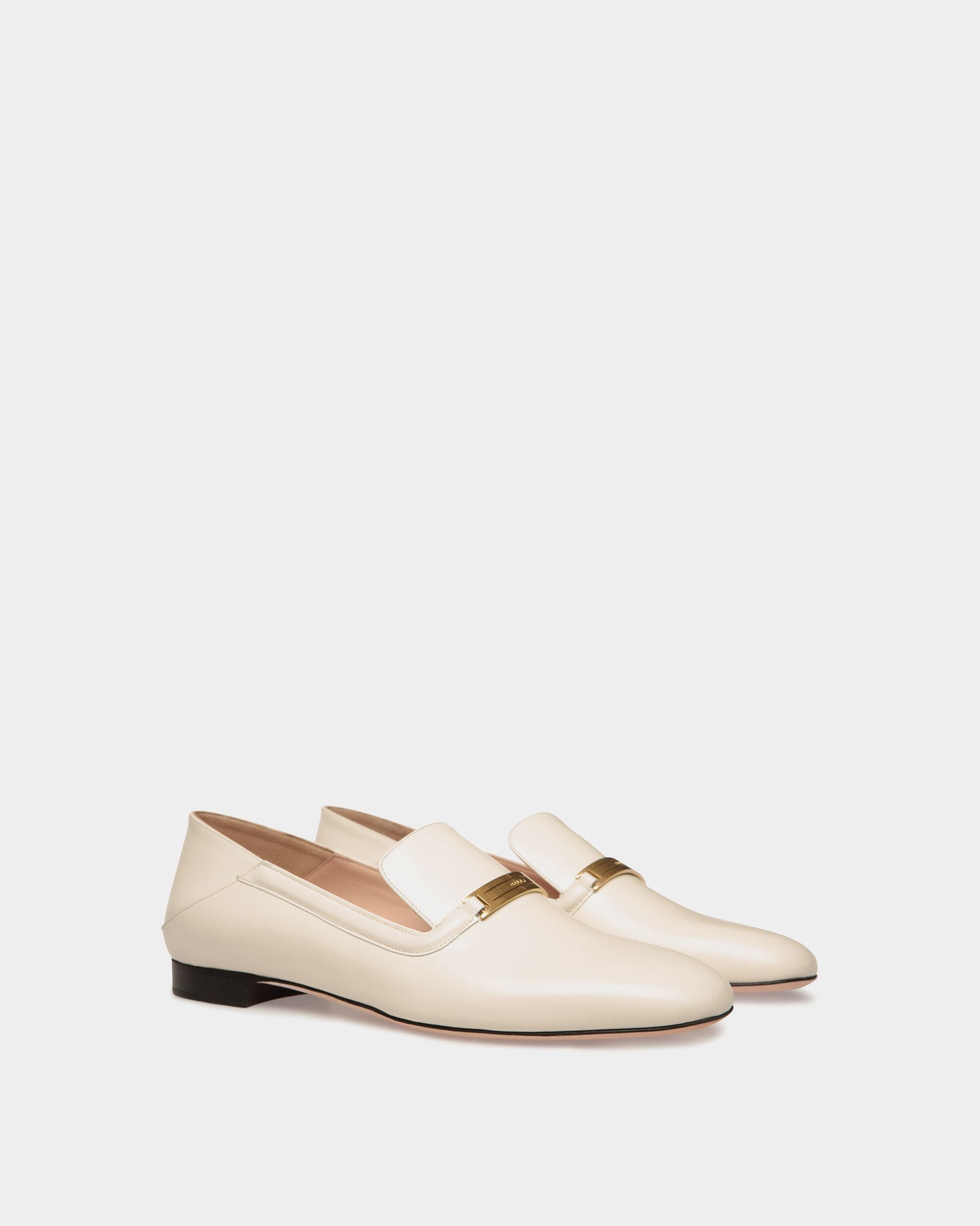 Deco フラットシューズ ホワイト レザー - 女性 - Bally - 03