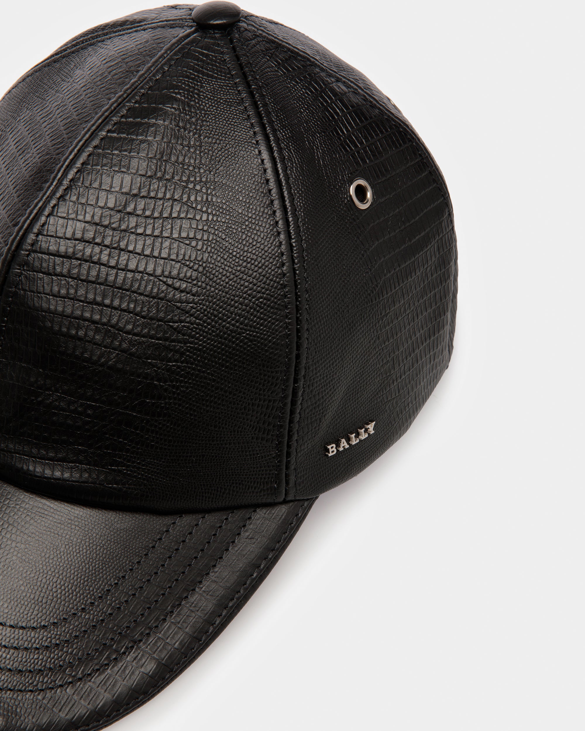 レザー ベースボールキャップ ブラック レザー ベースボールキャップ - 女性 - Bally - 03