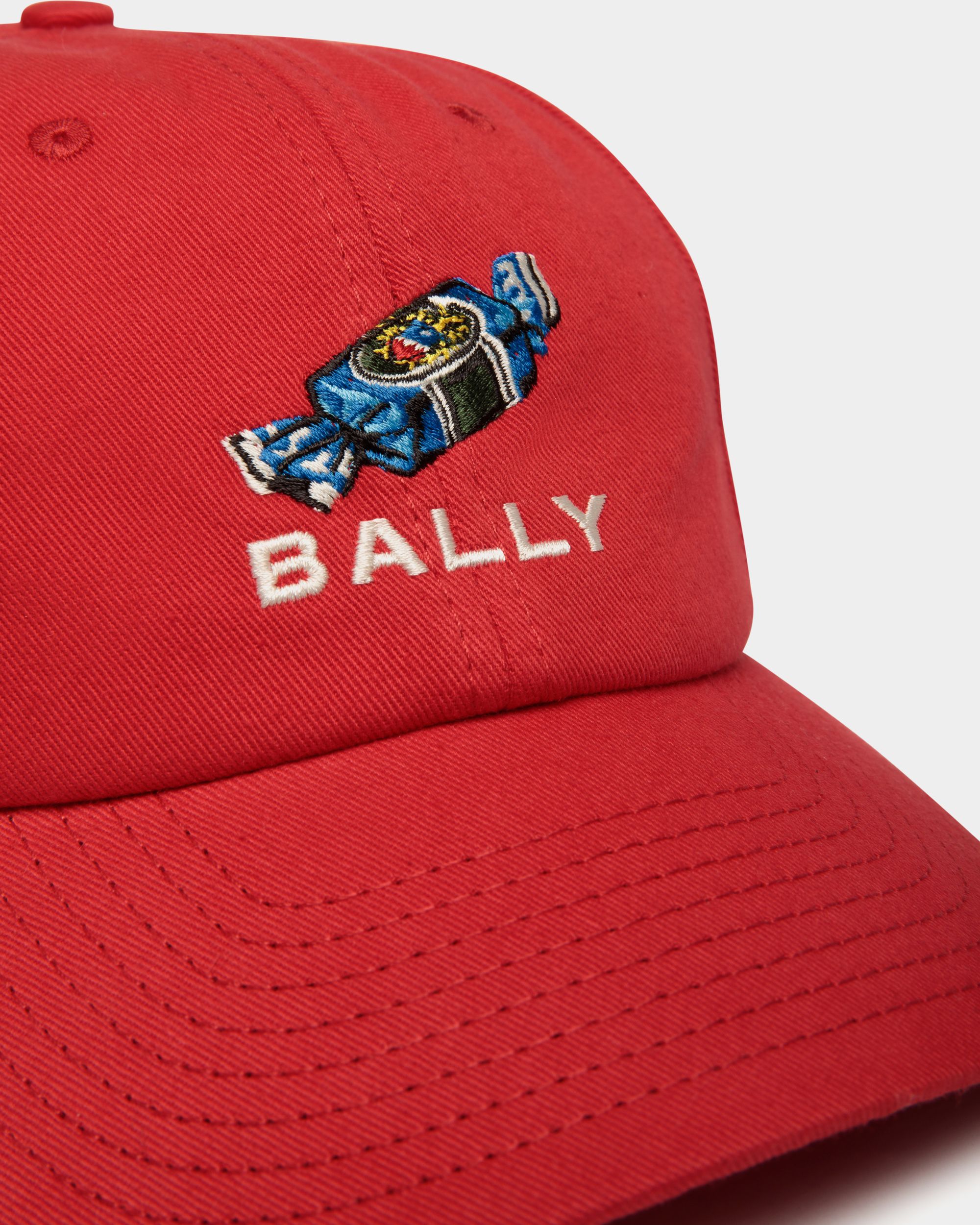 ベースボールキャップ チョコ＆キャンディディテール レッド コットン - 女性 - Bally - 04
