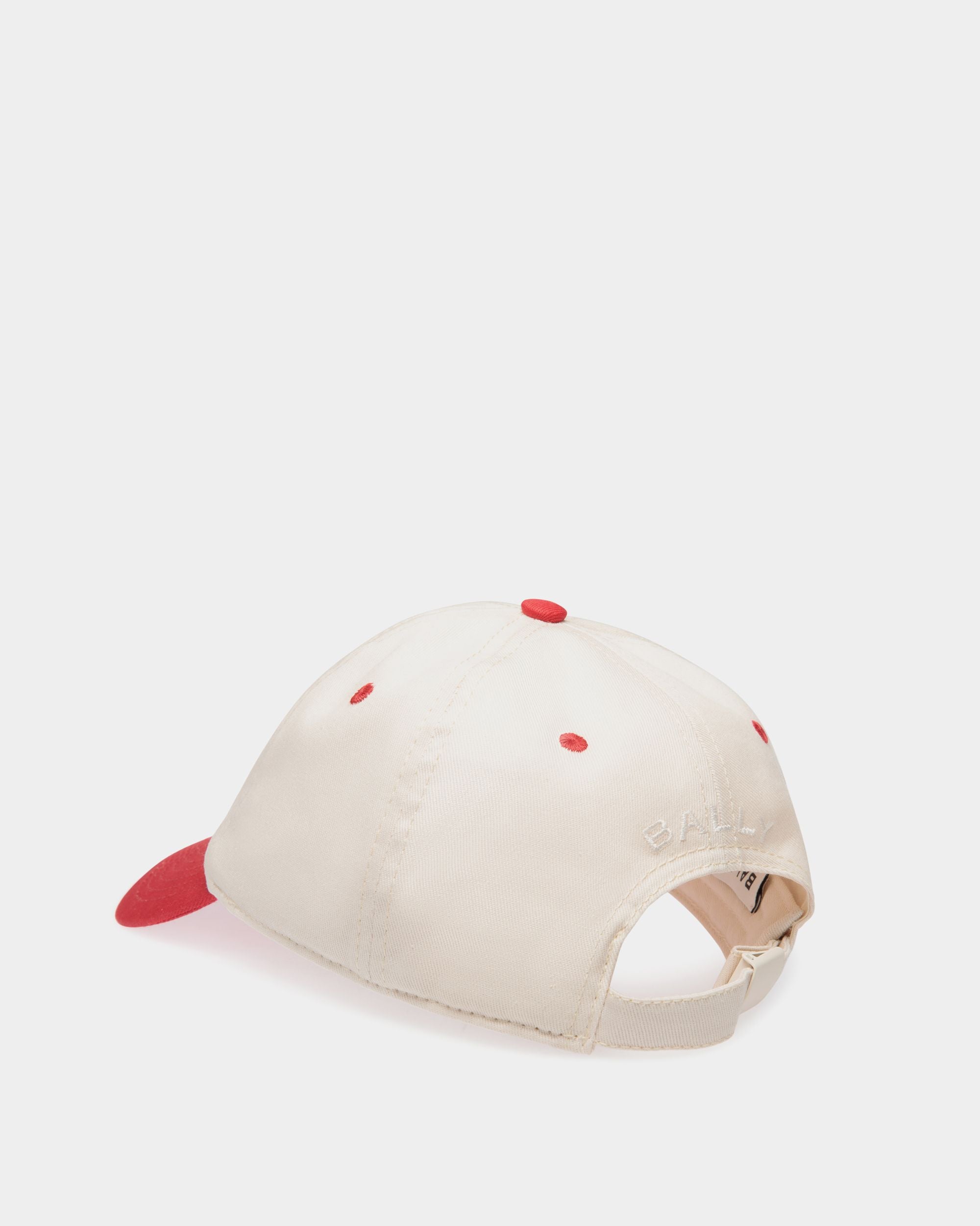 ベースボールキャップ アイボリー＆レッド コットン Bally Cakeエンブロイダリー - 女性 - Bally - 03