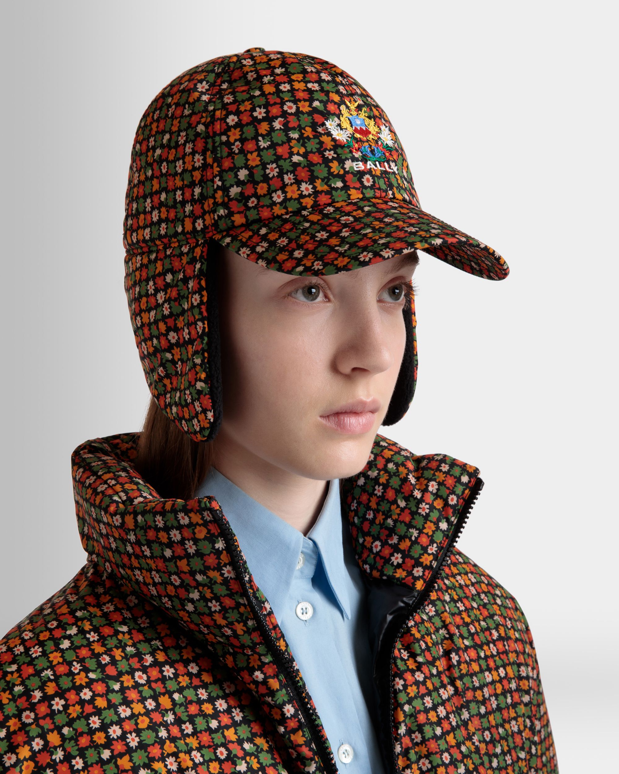 Winter Capsule アビエイターハット アルパインフラワー マルチカラー リサイクルナイロン - 女性 - Bally - 02