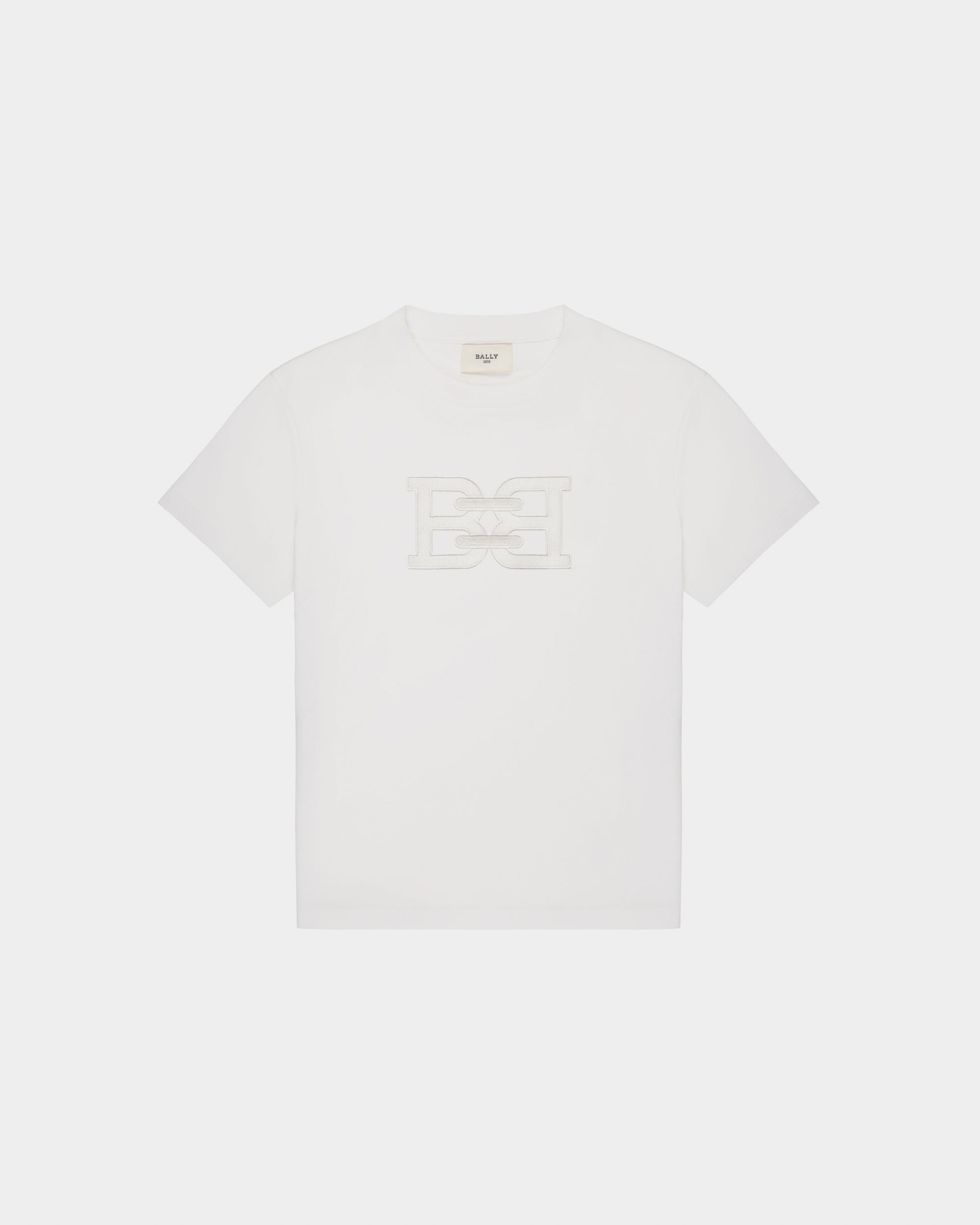 ホワイト オーガニック コットン Tシャツ - 女性 - Bally - 01