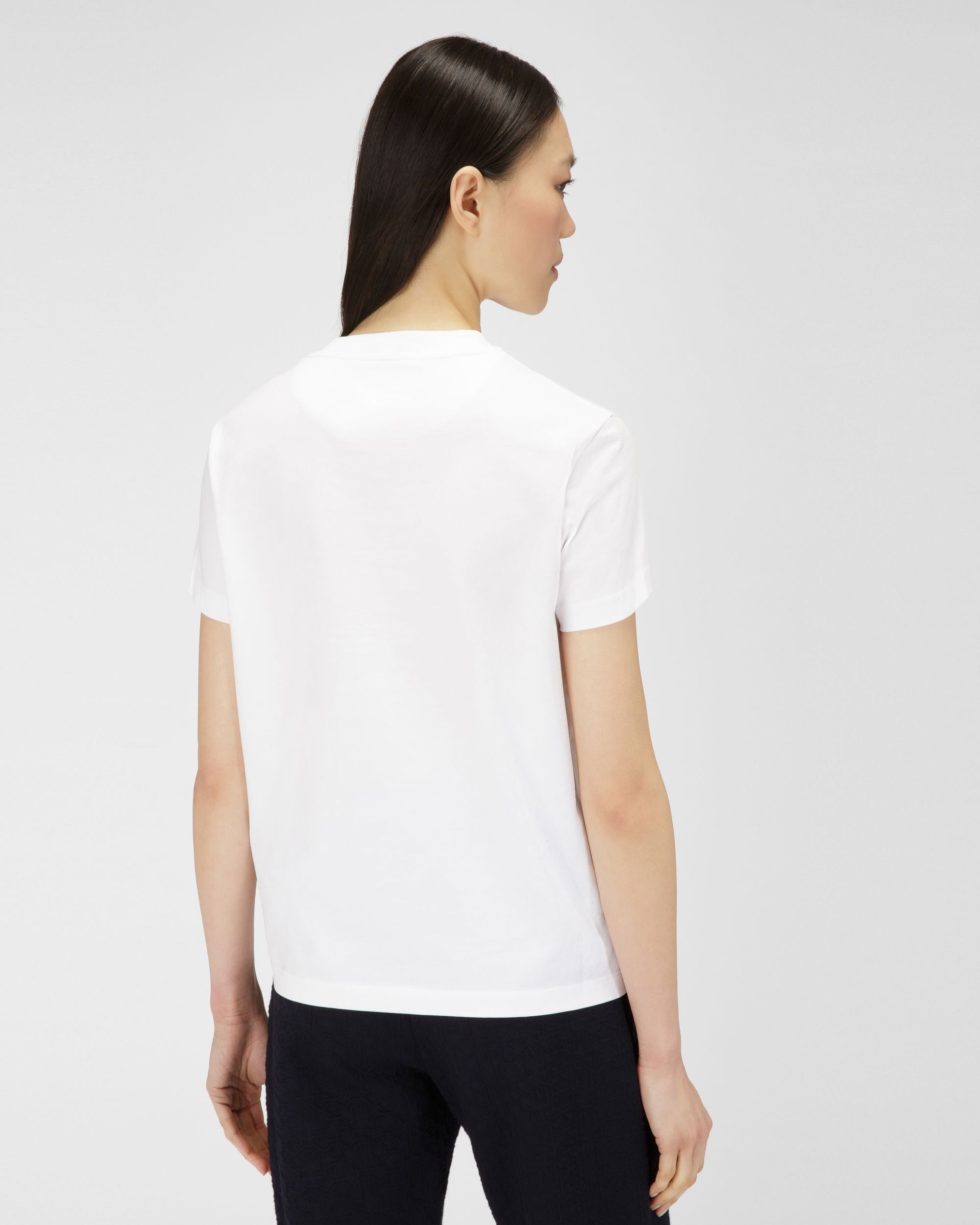ホワイト オーガニック コットン Tシャツ - 女性 - Bally - 03
