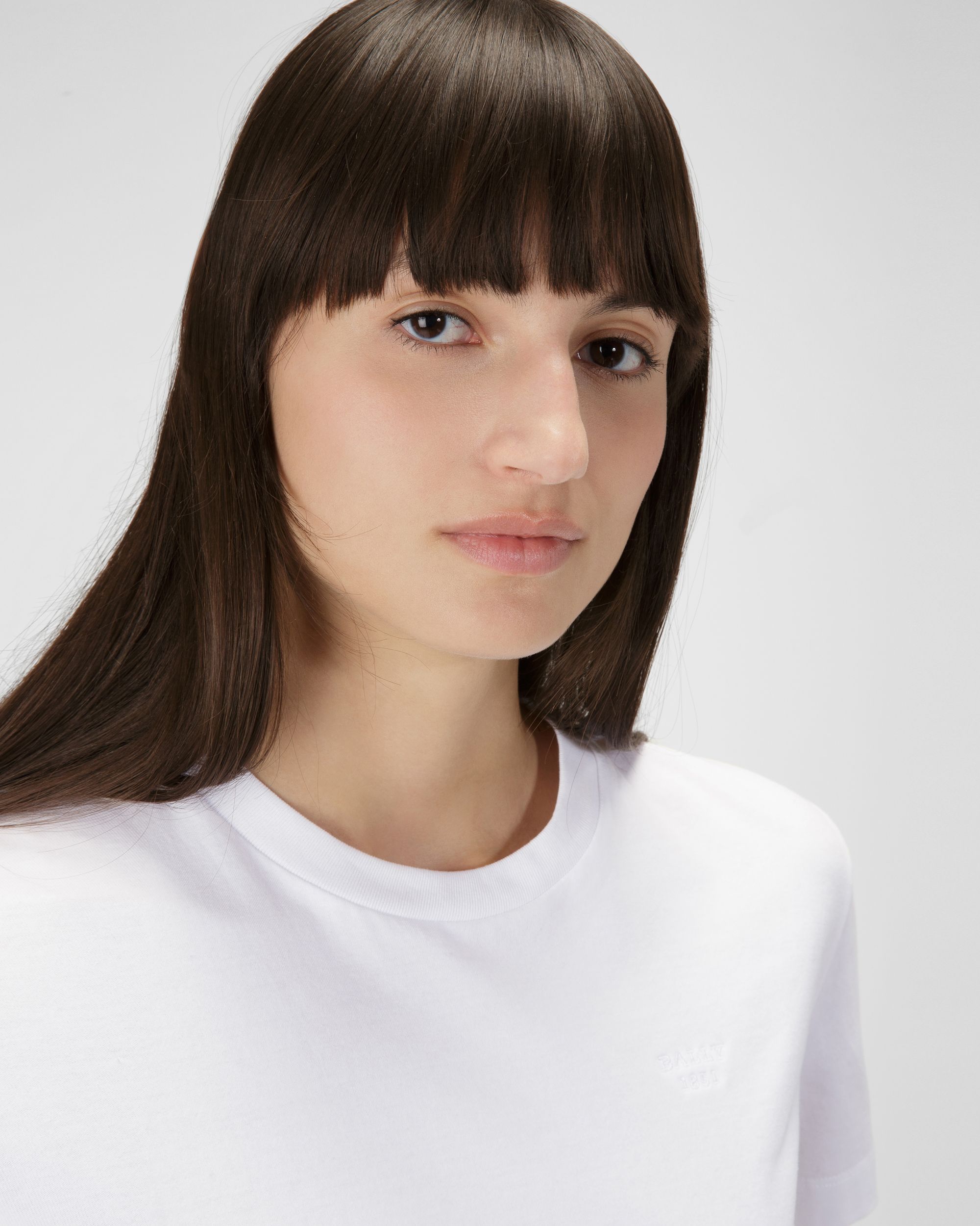 ホワイト オーガニック コットン Tシャツ - 女性 - Bally - 03