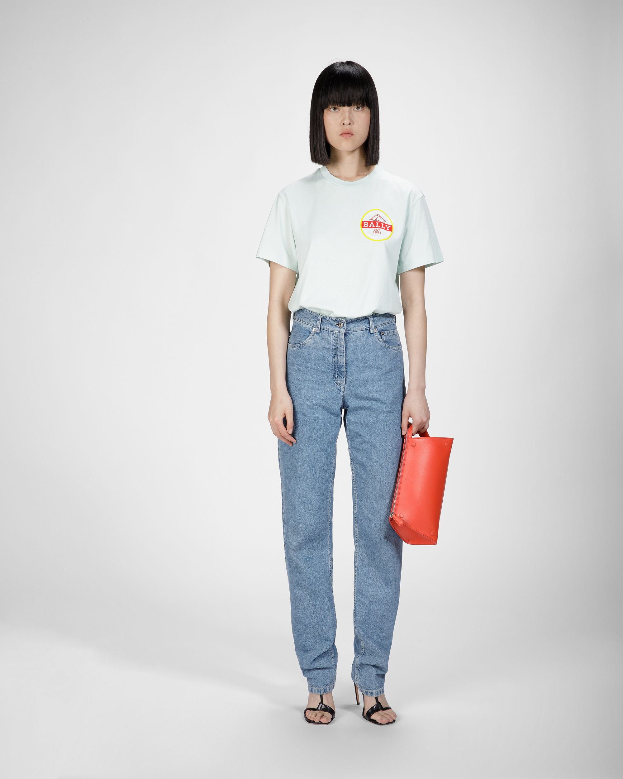 ロゴ Tシャツ ブルー コットン ロゴ Tシャツ - 女性 - Bally - 01