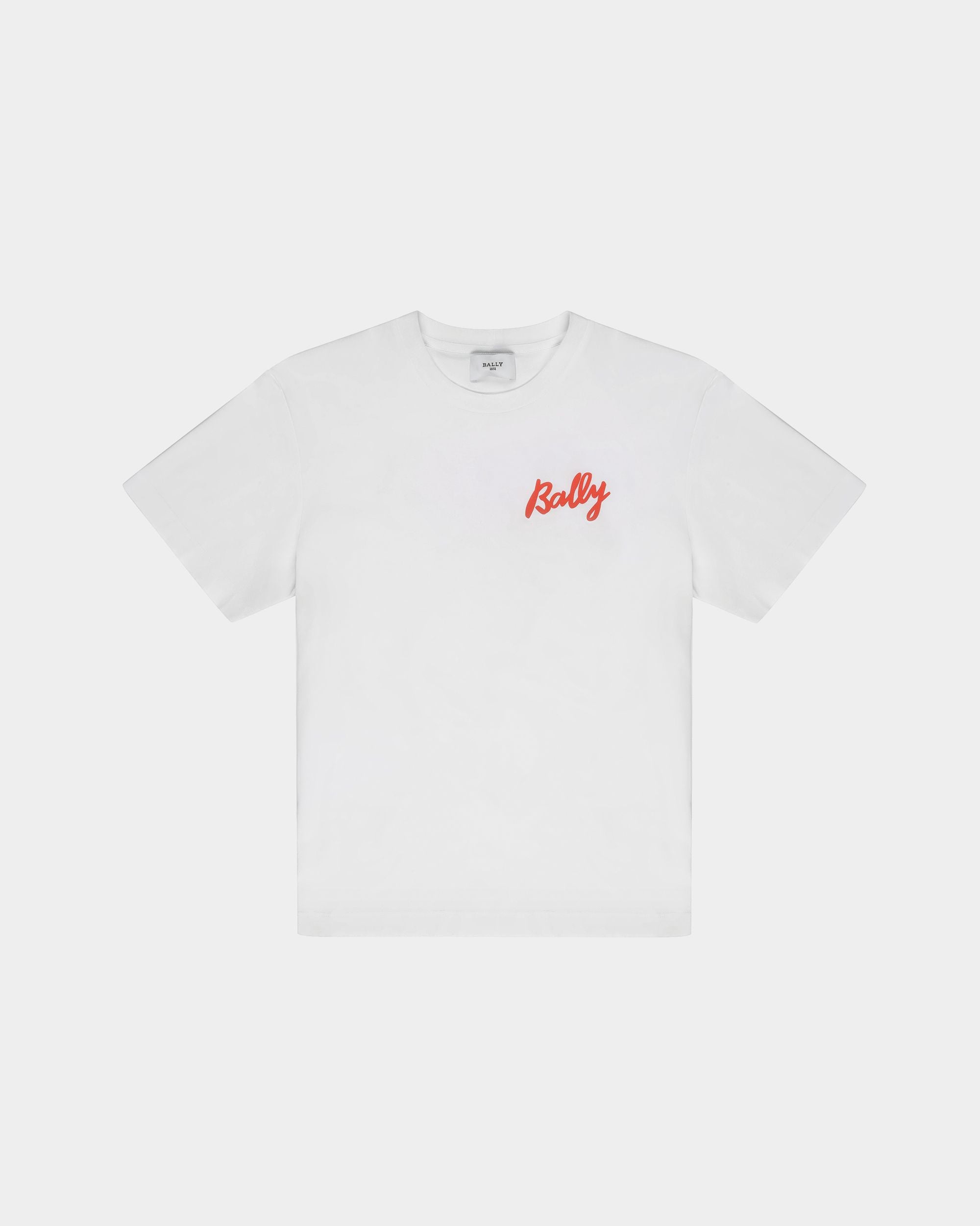 ホワイト コットン Tシャツ - 女性 - Bally - 01