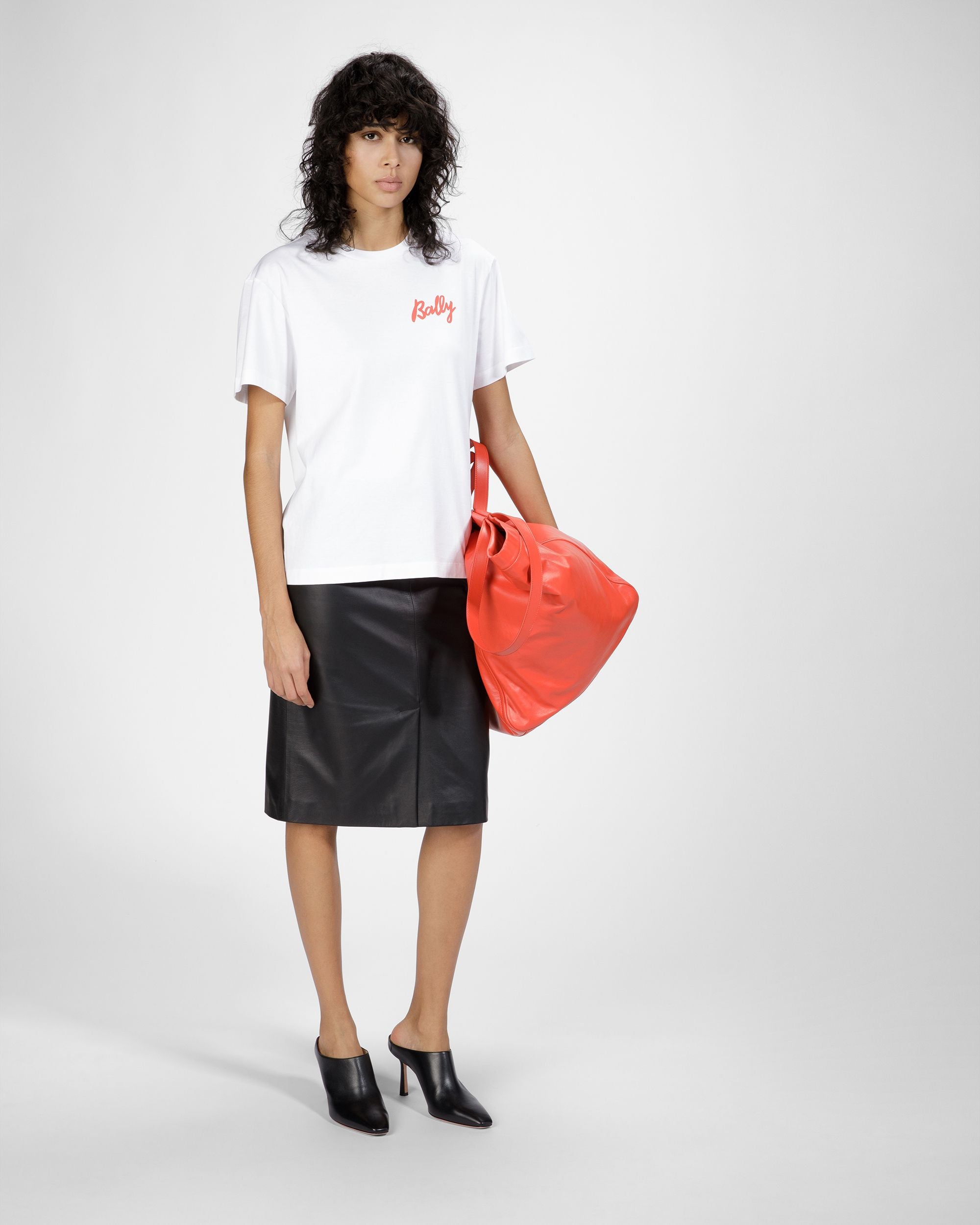 ホワイト コットン Tシャツ - 女性 - Bally - 02