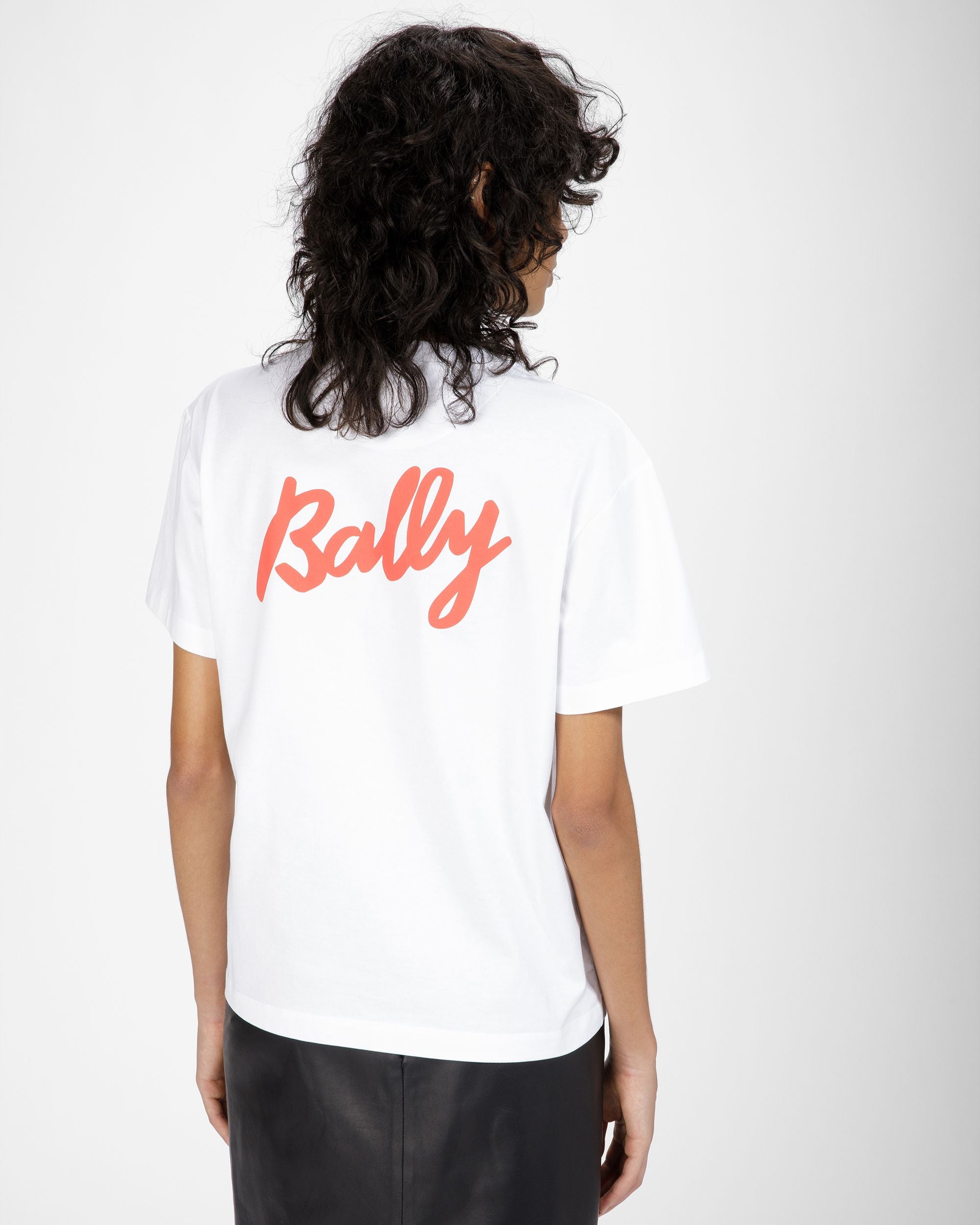 ホワイト コットン Tシャツ - 女性 - Bally - 05