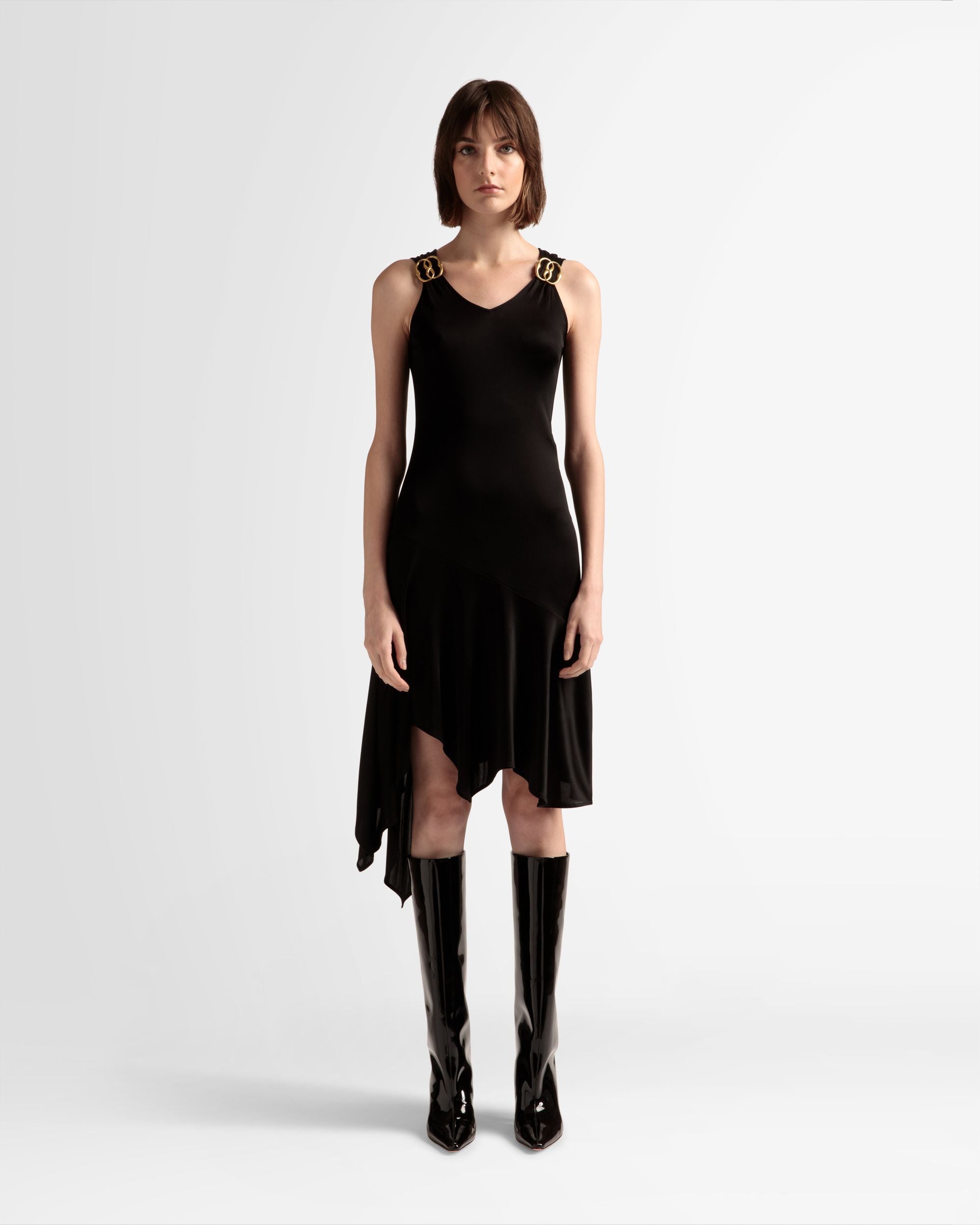 アシンメトリー ドレス ブラック ビスコースブレンド - 女性 - Bally - 02