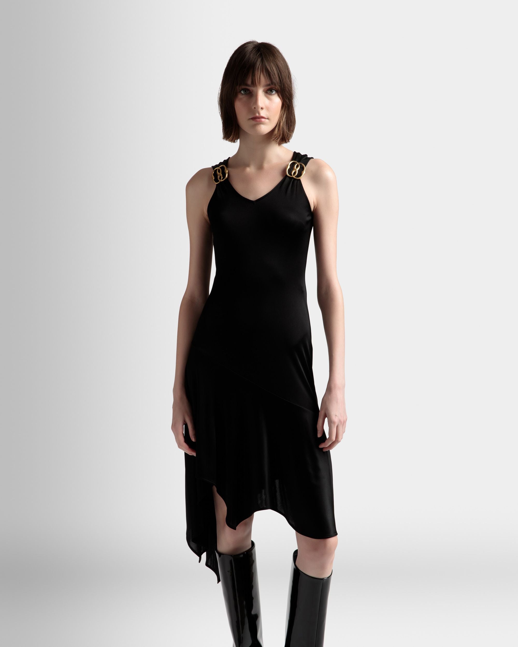 アシンメトリー ドレス ブラック ビスコースブレンド - 女性 - Bally - 03