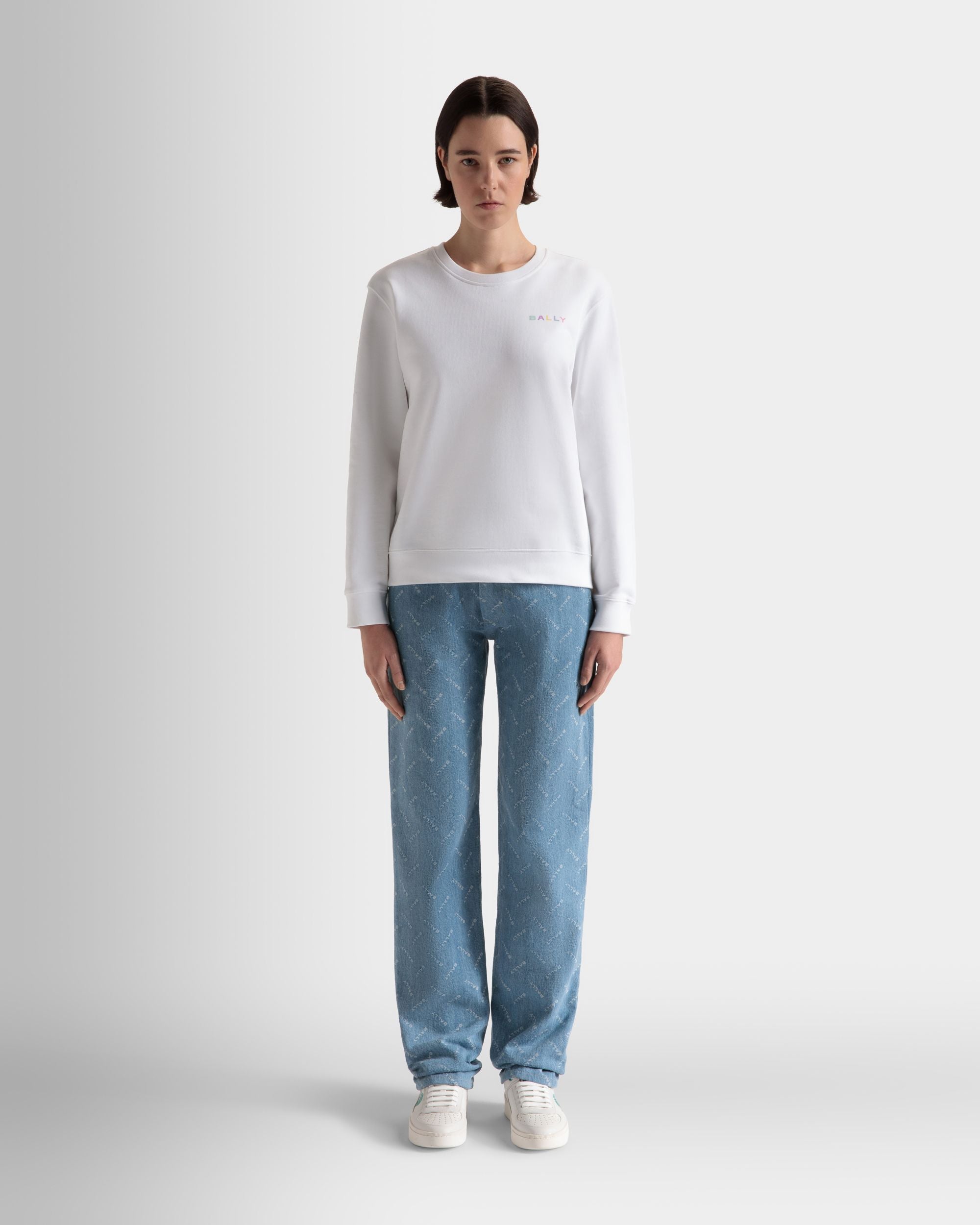 クルーネック スウェットシャツ ホワイト コットン - 女性 - Bally - 02