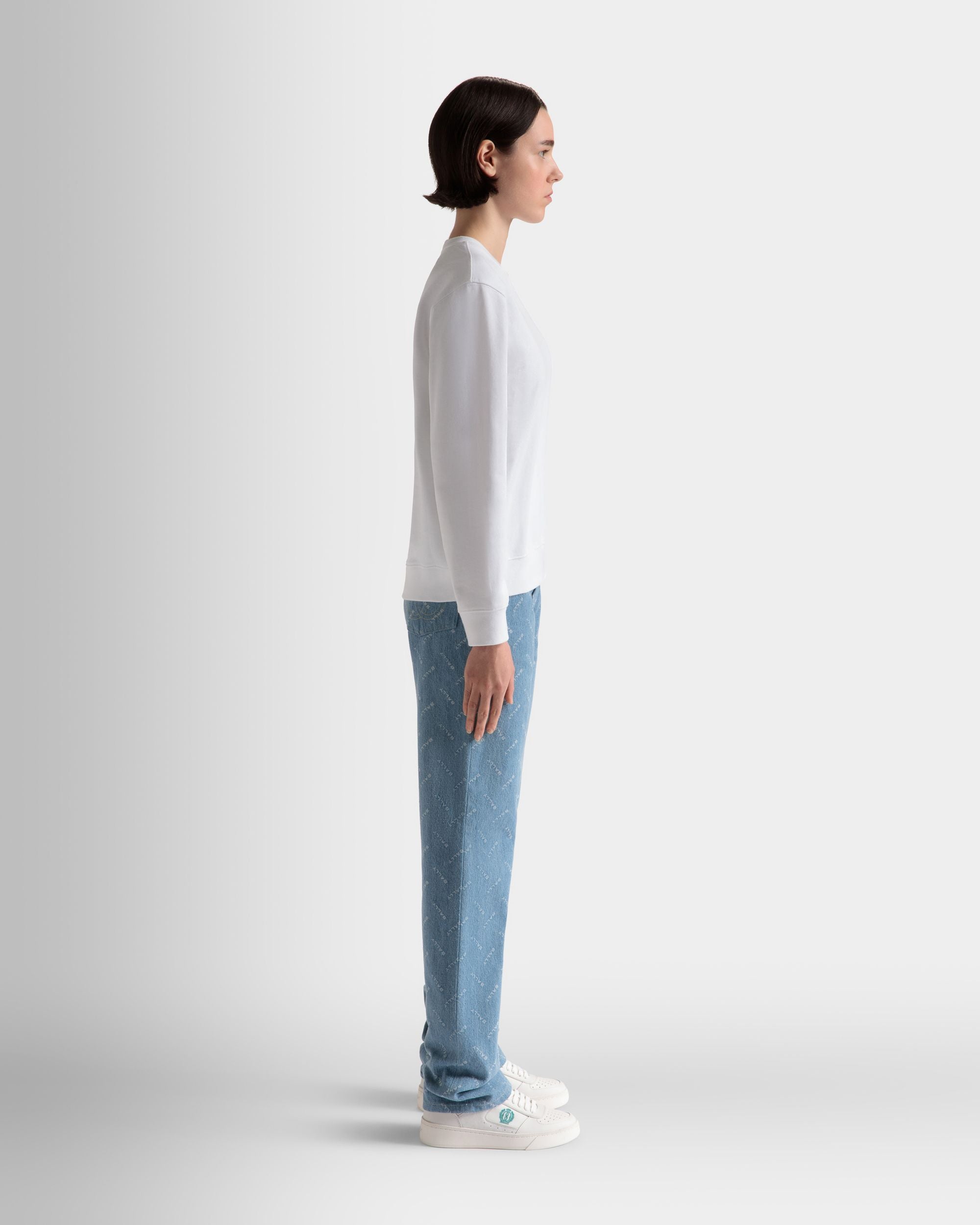 クルーネック スウェットシャツ ホワイト コットン - 女性 - Bally - 05
