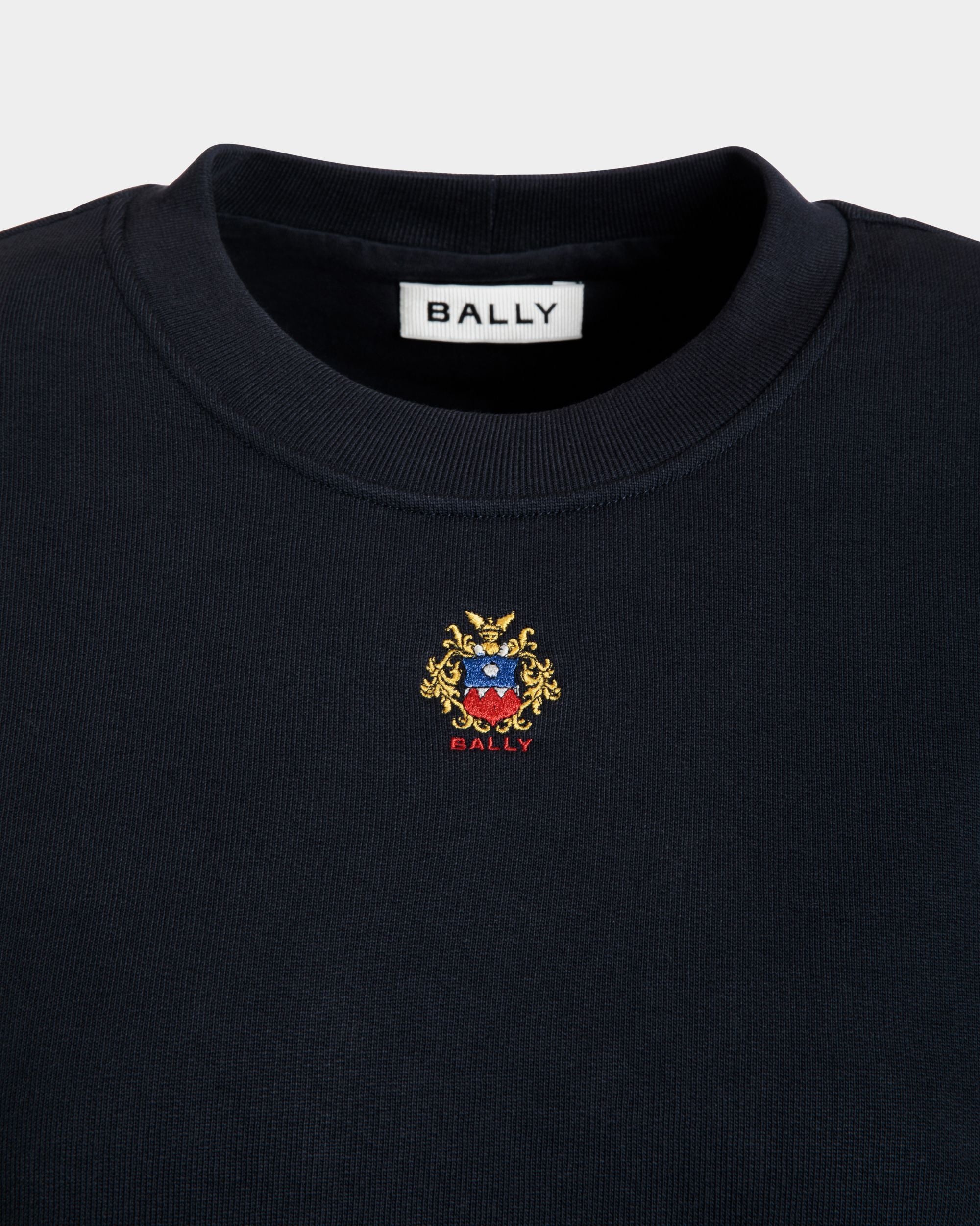 クルーネック スウェットシャツ Ballyクレストロゴ Navy Blue コットン - 女性 - Bally - 04