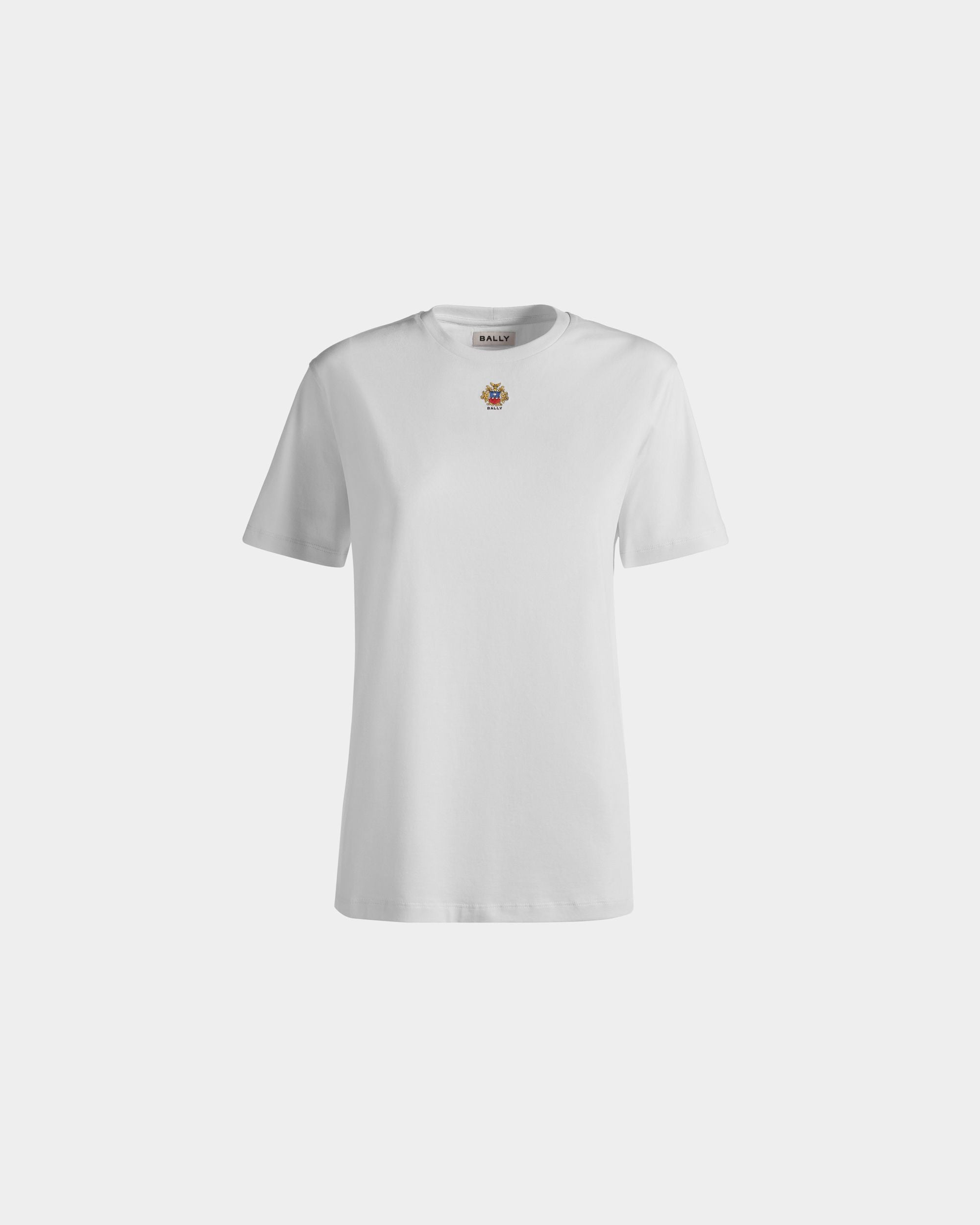 Tシャツ Bally クレスト ロゴ ホワイト コットン - 女性 - Bally - 01