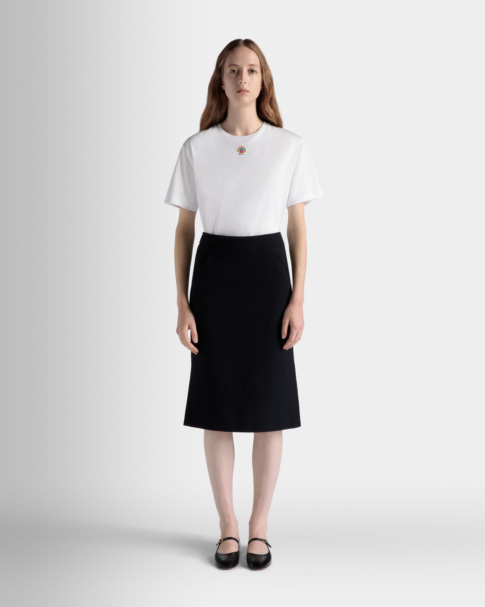 Tシャツ Bally クレスト ロゴ ホワイト コットン - 女性 - Bally - 02