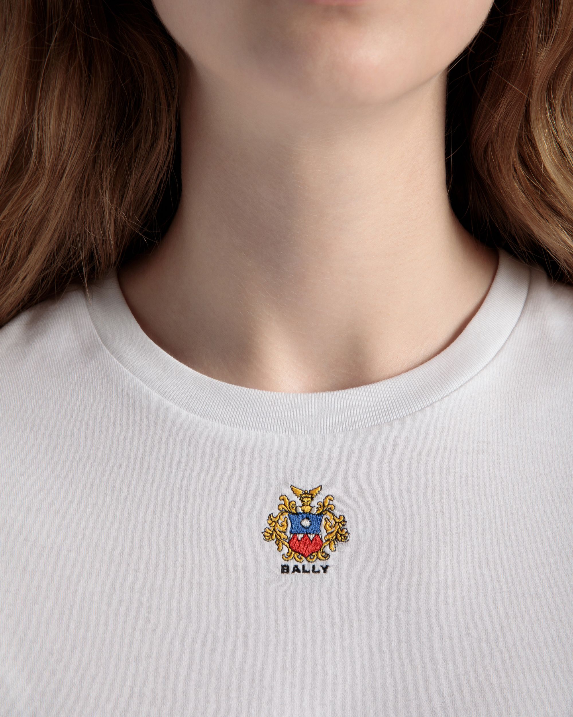 Tシャツ Bally クレスト ロゴ ホワイト コットン - 女性 - Bally - 04