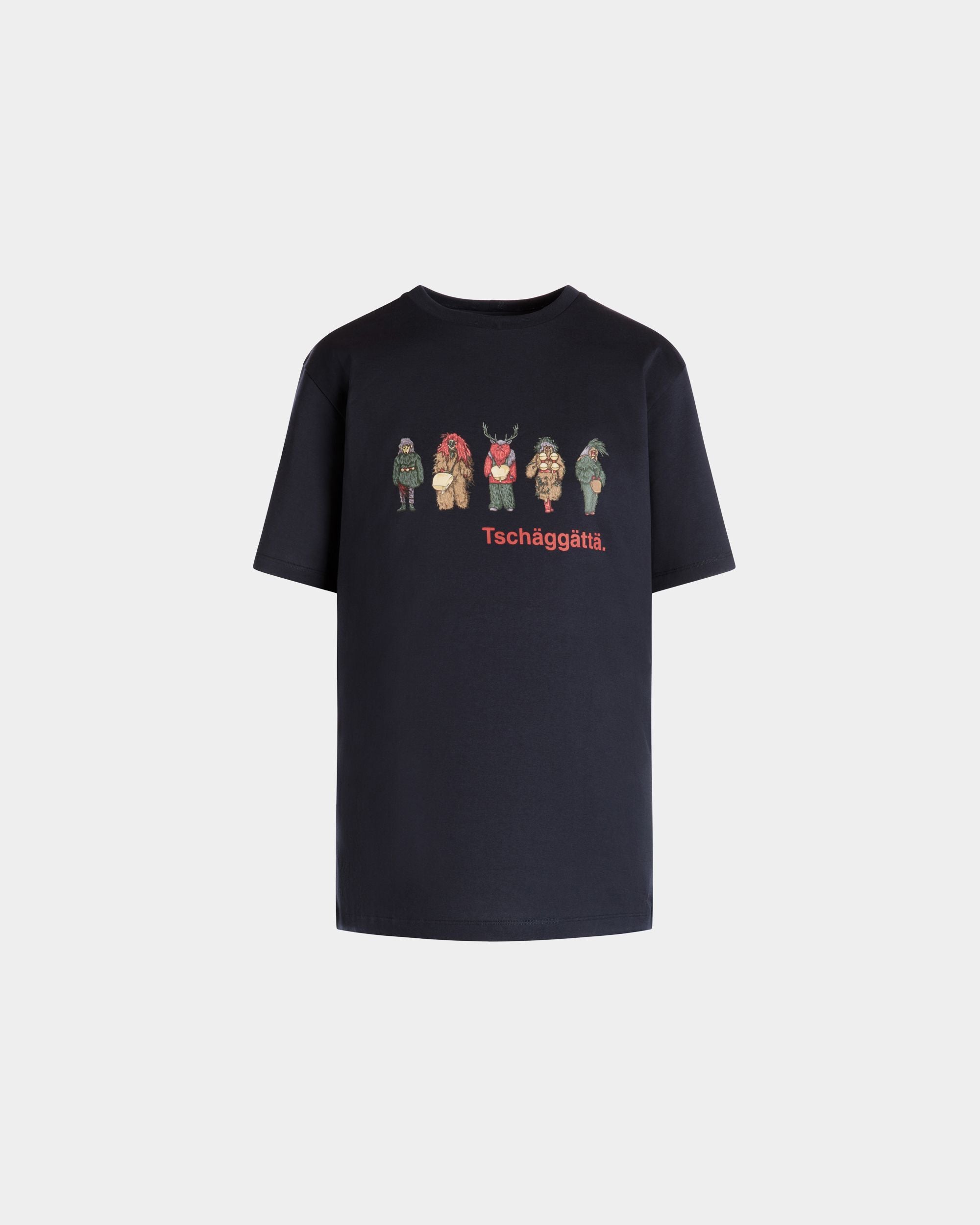 Tシャツ フォレストマスクプリント ネイビーブルー コットン - 女性 - Bally - 01