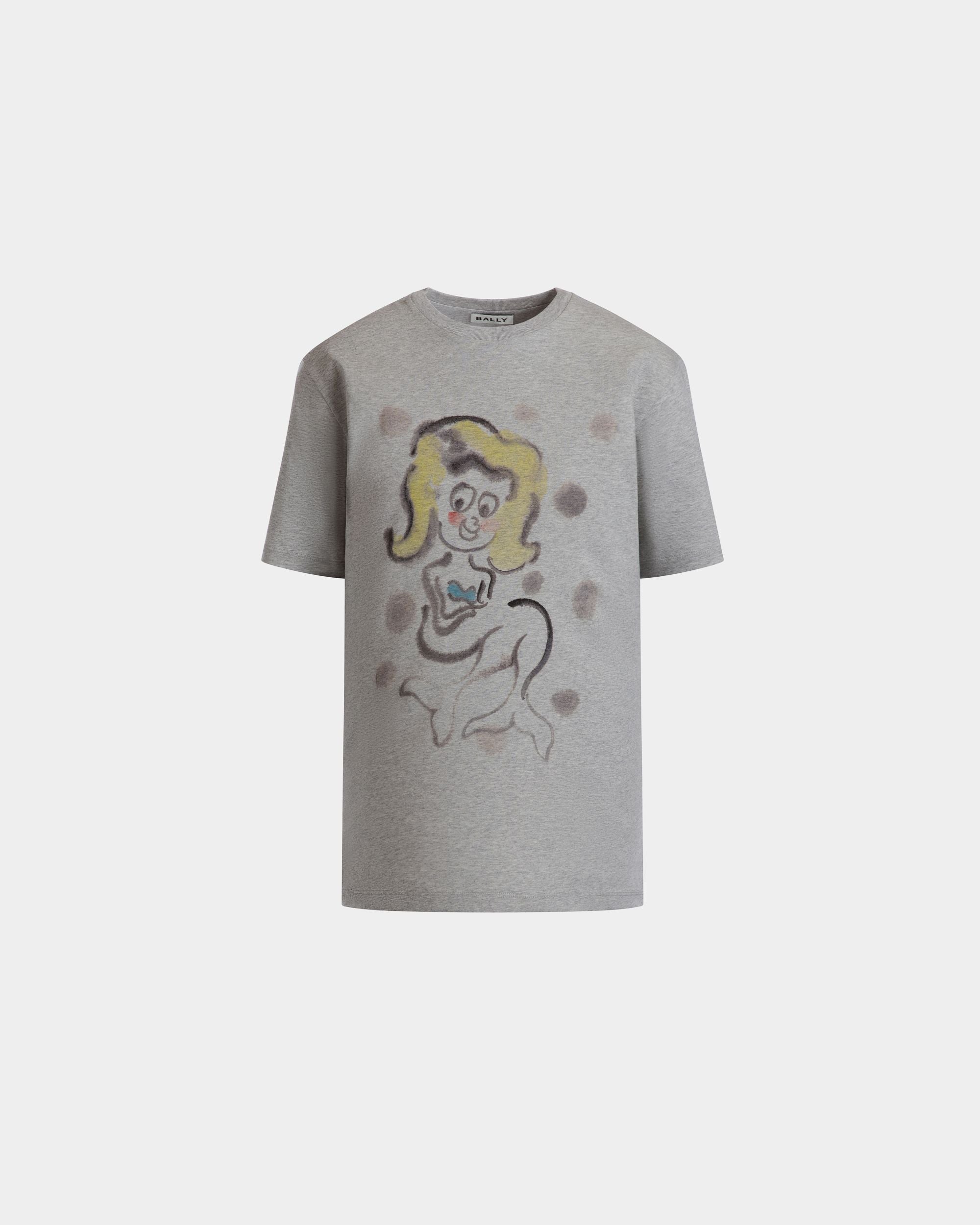 Tシャツ マーメイドプリント グレーメランジ コットン - 女性 - Bally - 01