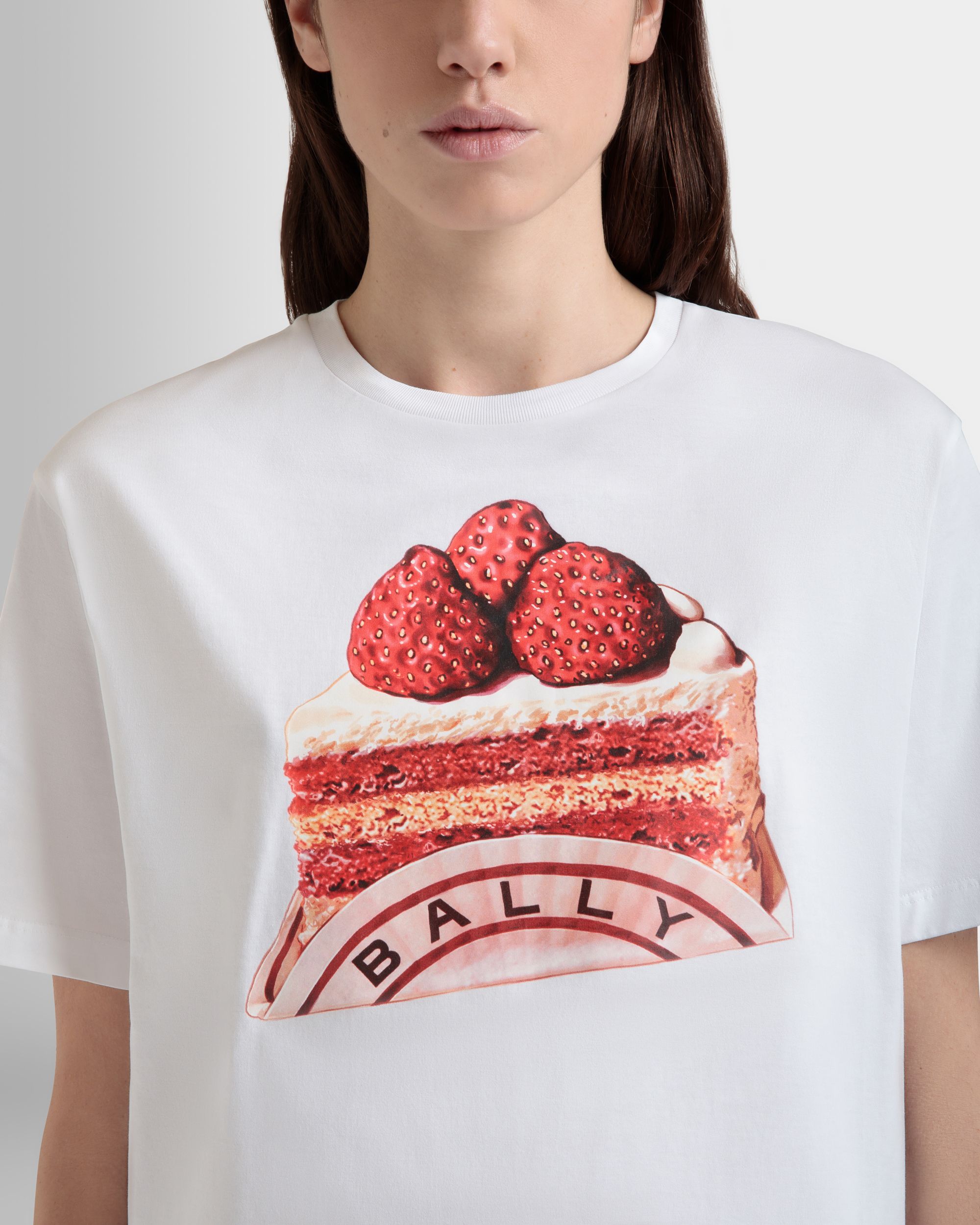 Tシャツ ホワイト コットン Bally Cakeプリント - 女性 - Bally - 03